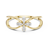 Split Shank Ring with Clustered Diamond Accents