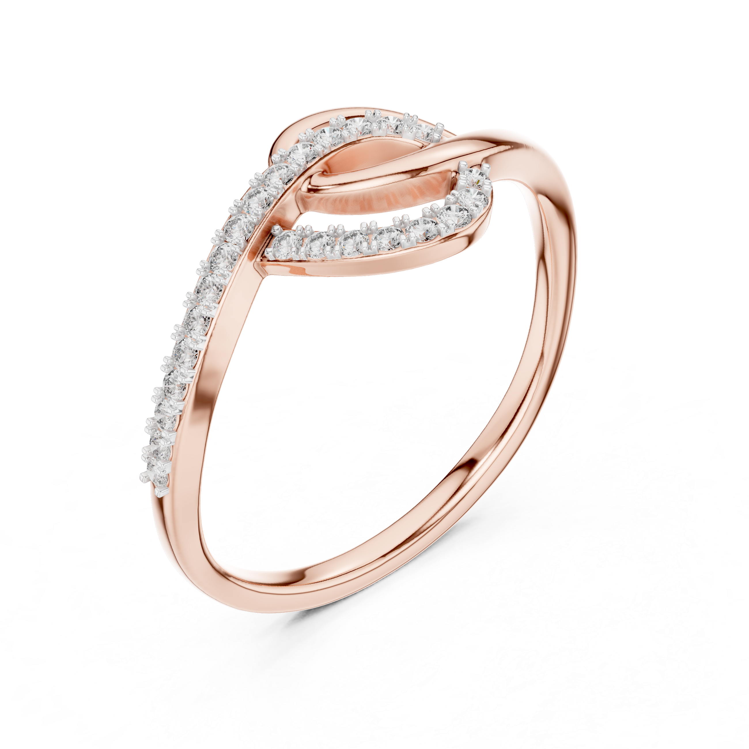 Double Band Diamond Ring