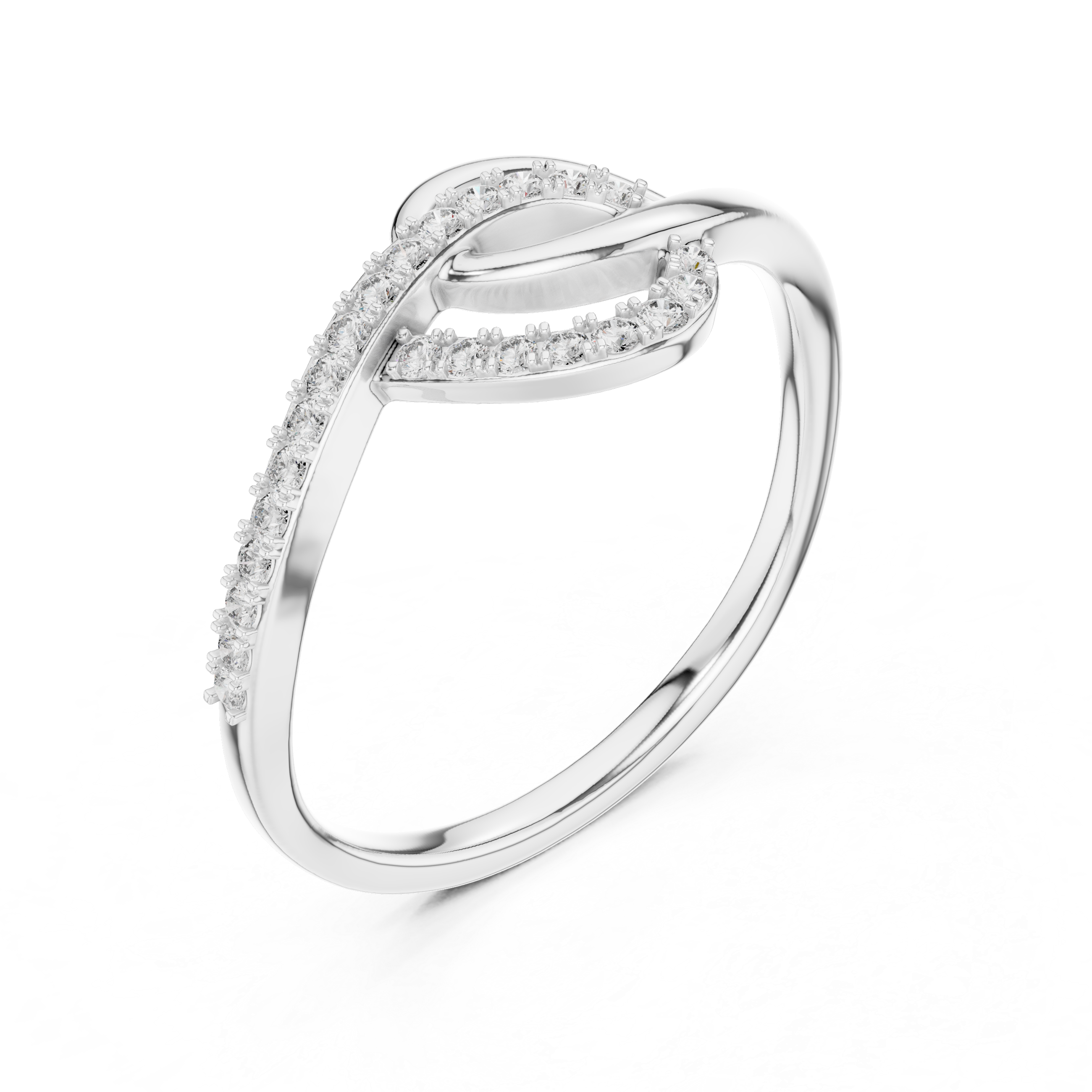 Double Band Diamond Ring