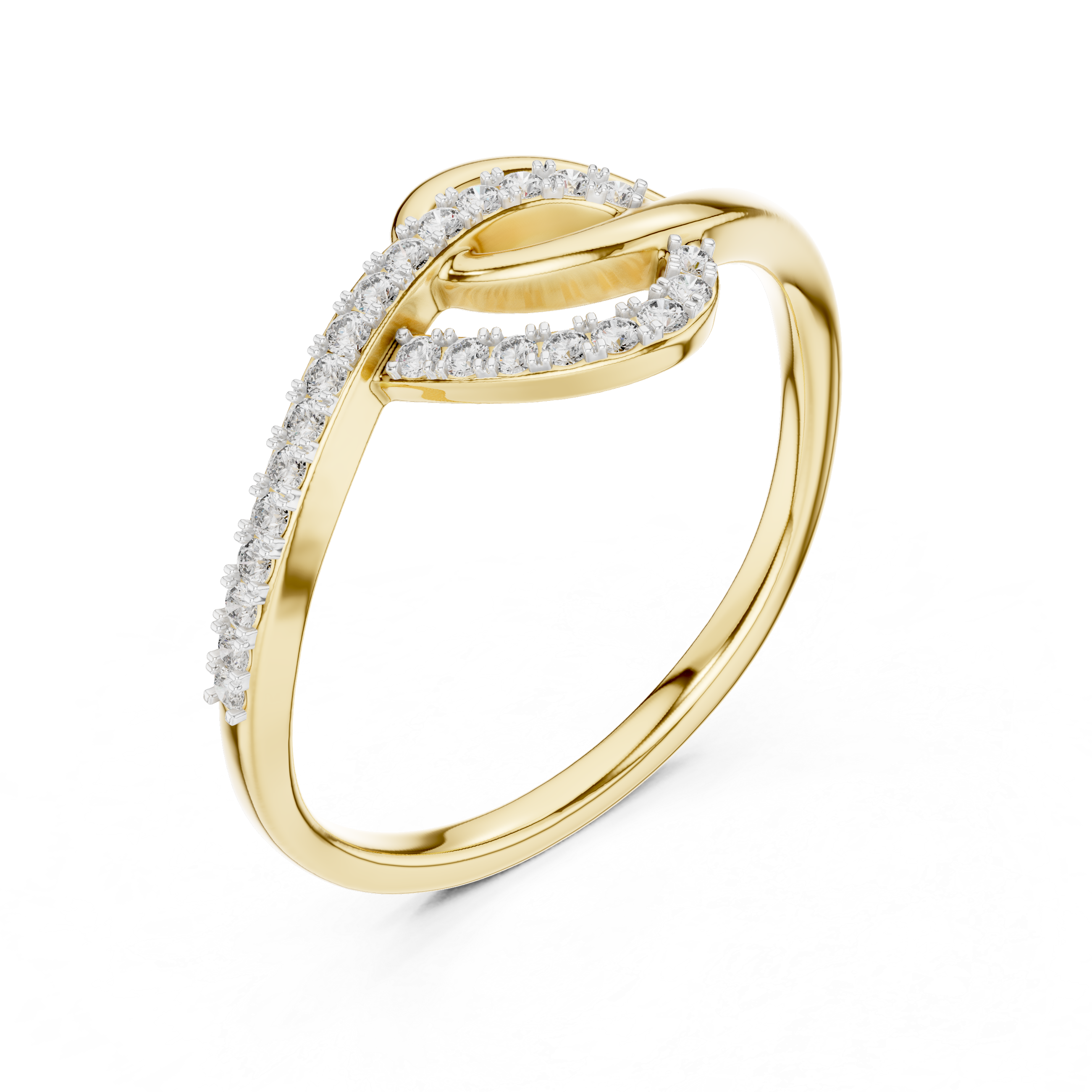 Double Band Diamond Ring
