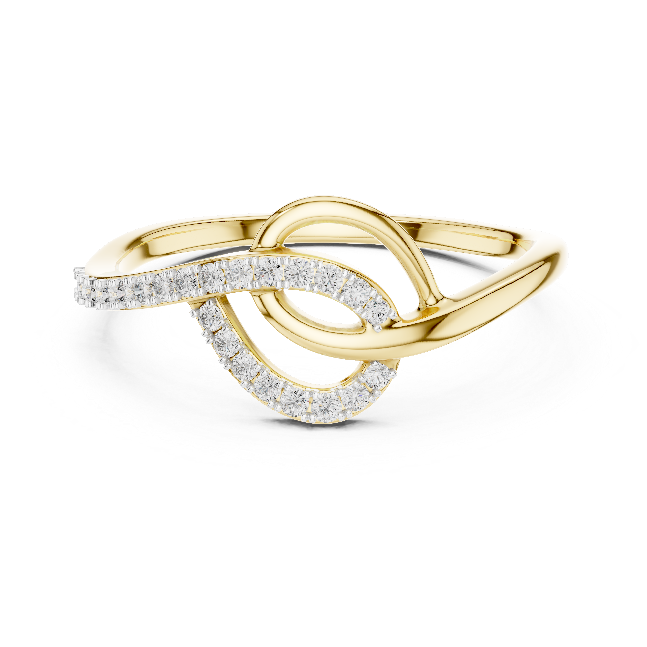 Double Band Diamond Ring