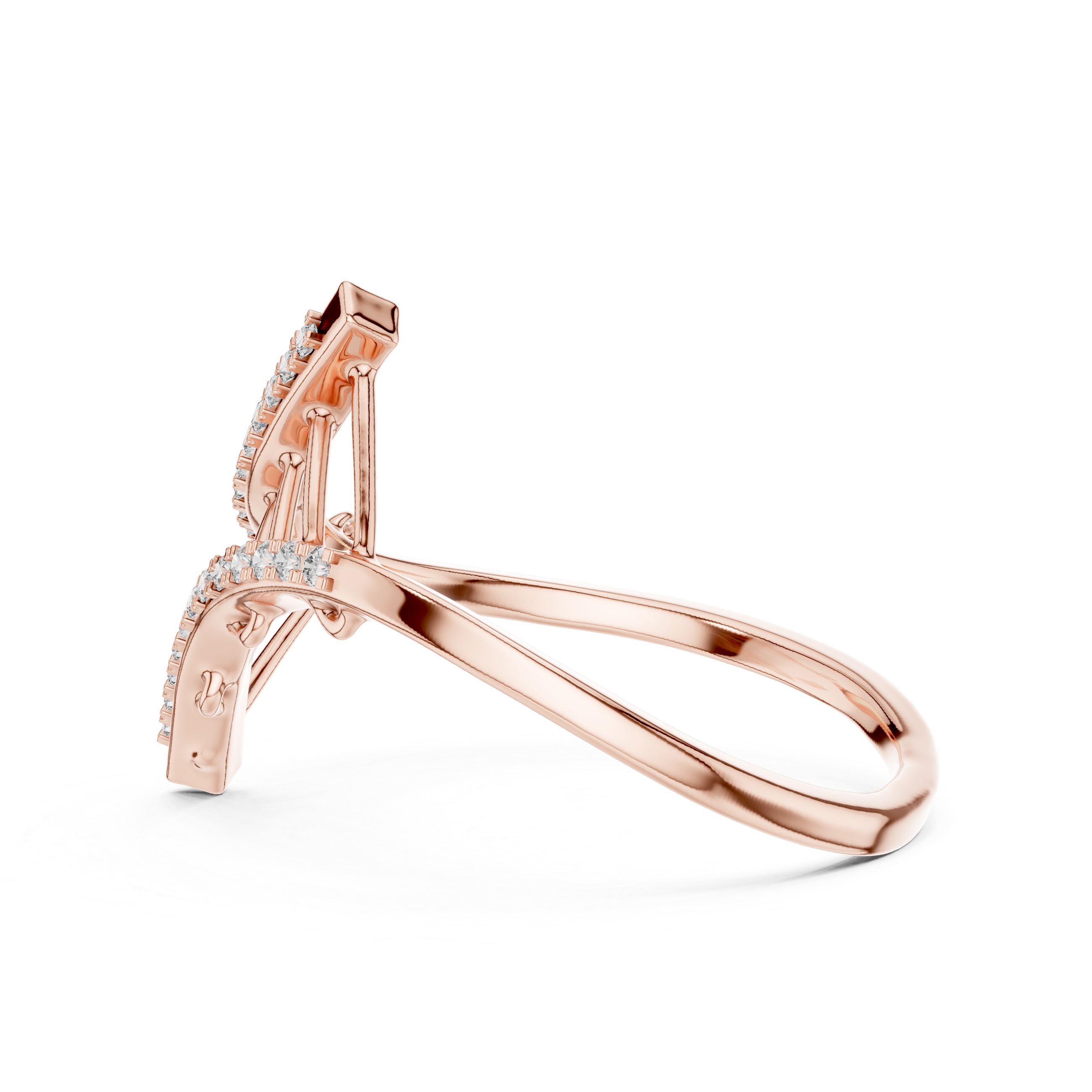 Stylish Diamond Linear Ring
