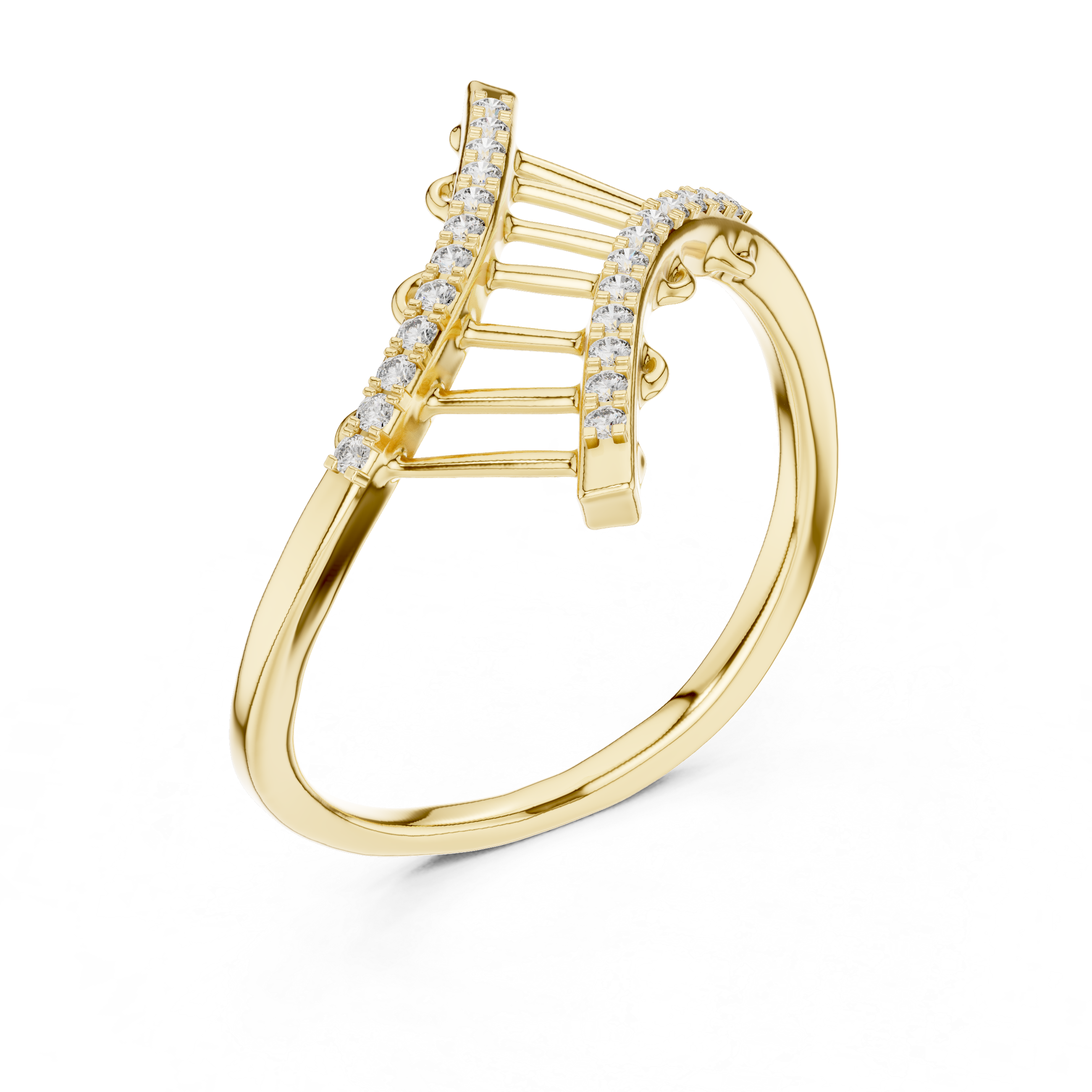 Stylish Diamond Linear Ring