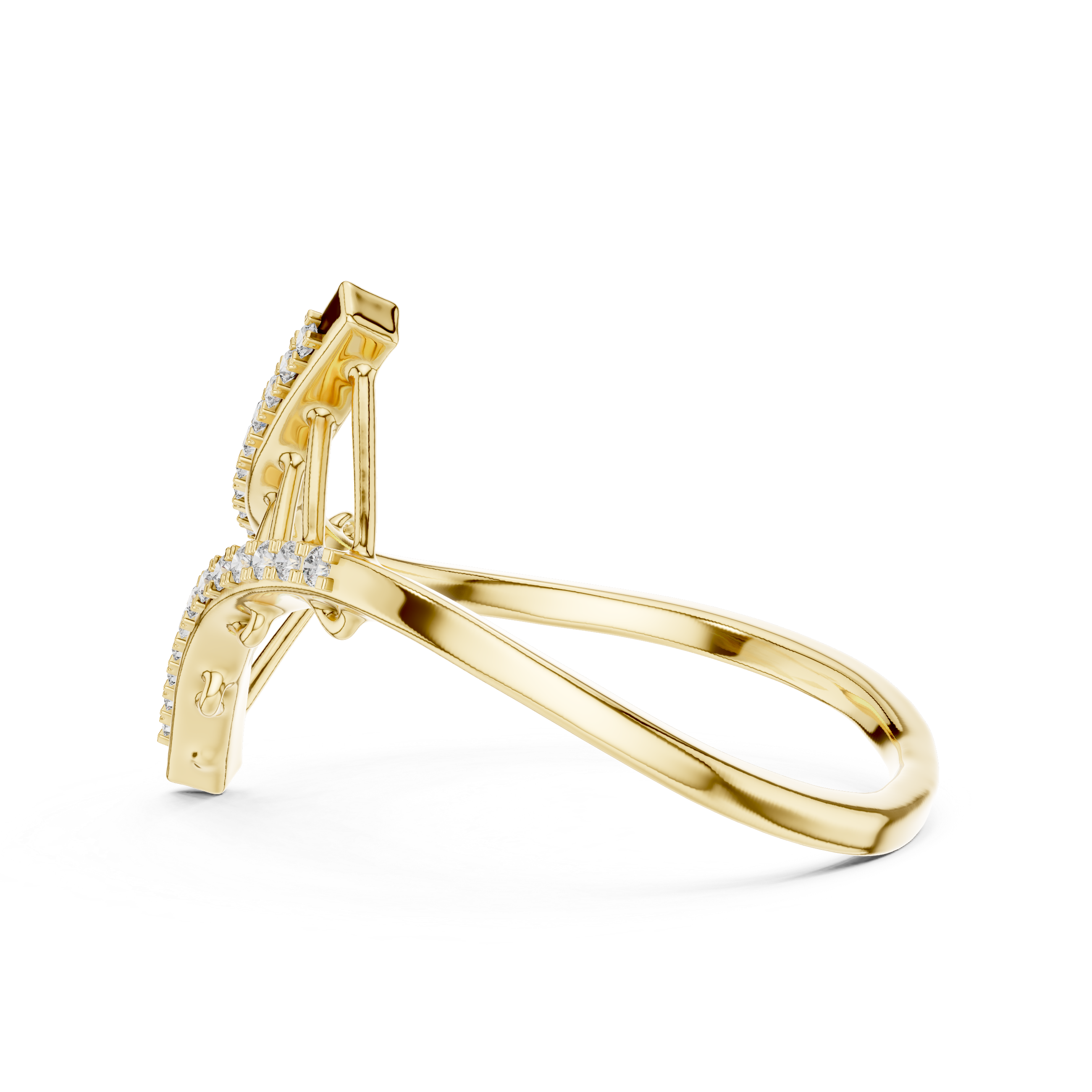 Stylish Diamond Linear Ring