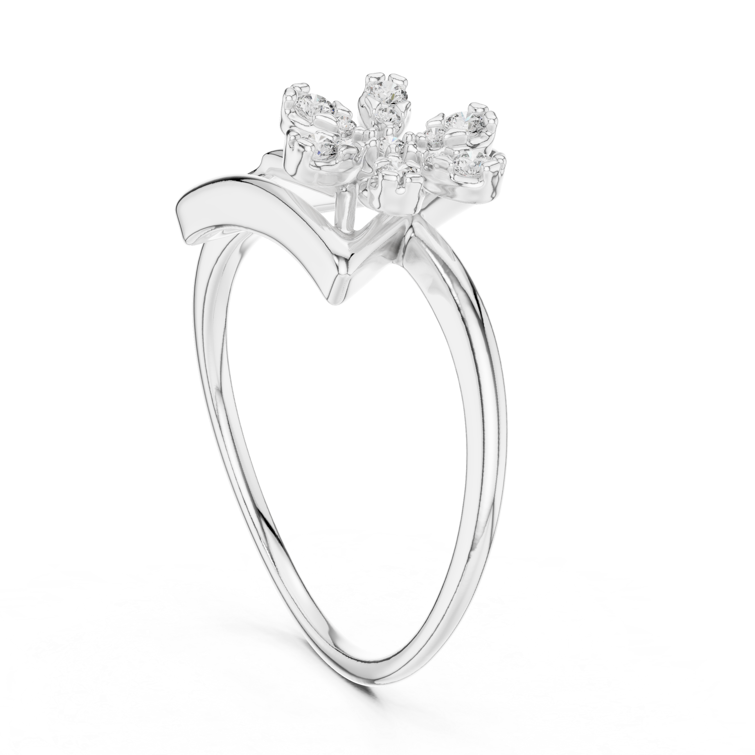 Luxe Floral Diamond Accent Ring