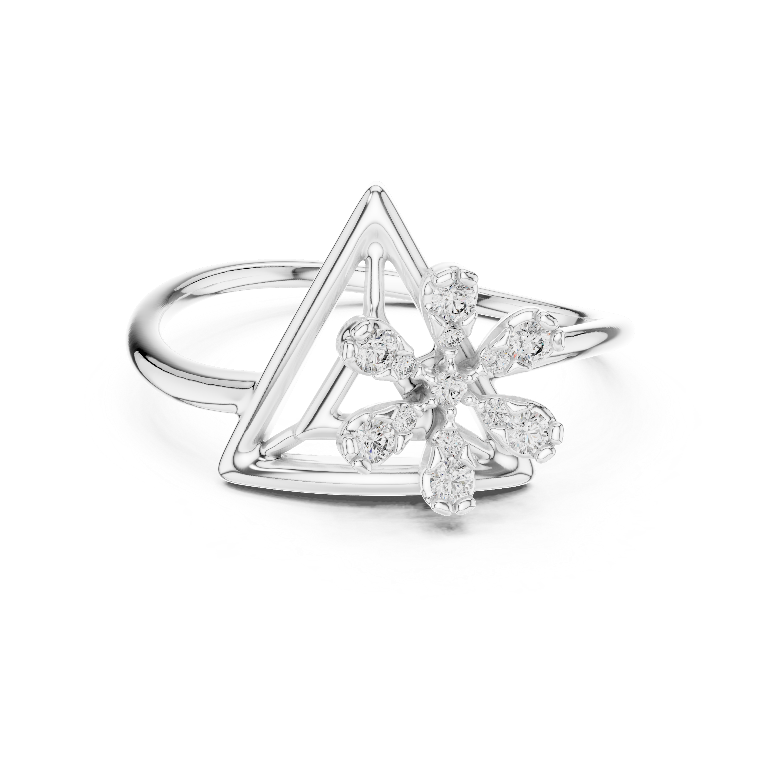 Luxe Floral Diamond Accent Ring