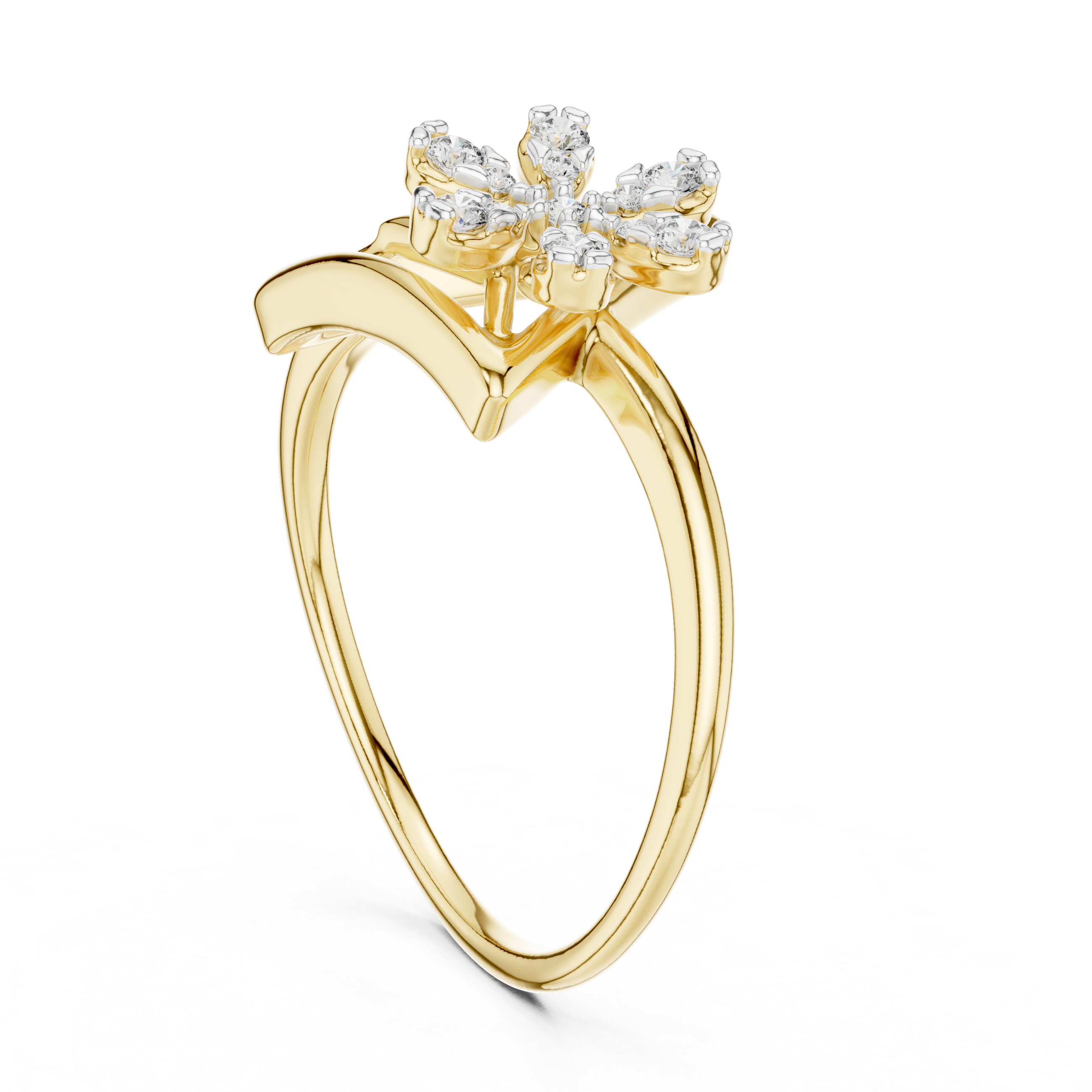 Luxe Floral Diamond Accent Ring