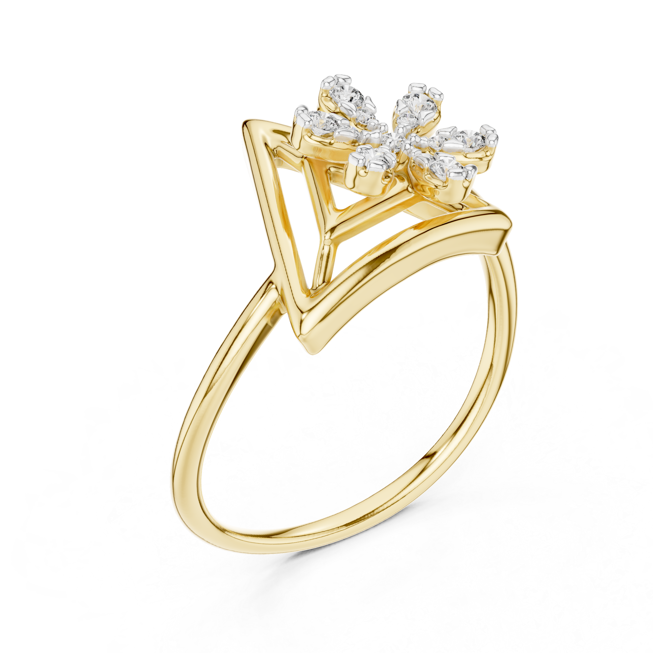 Luxe Floral Diamond Accent Ring