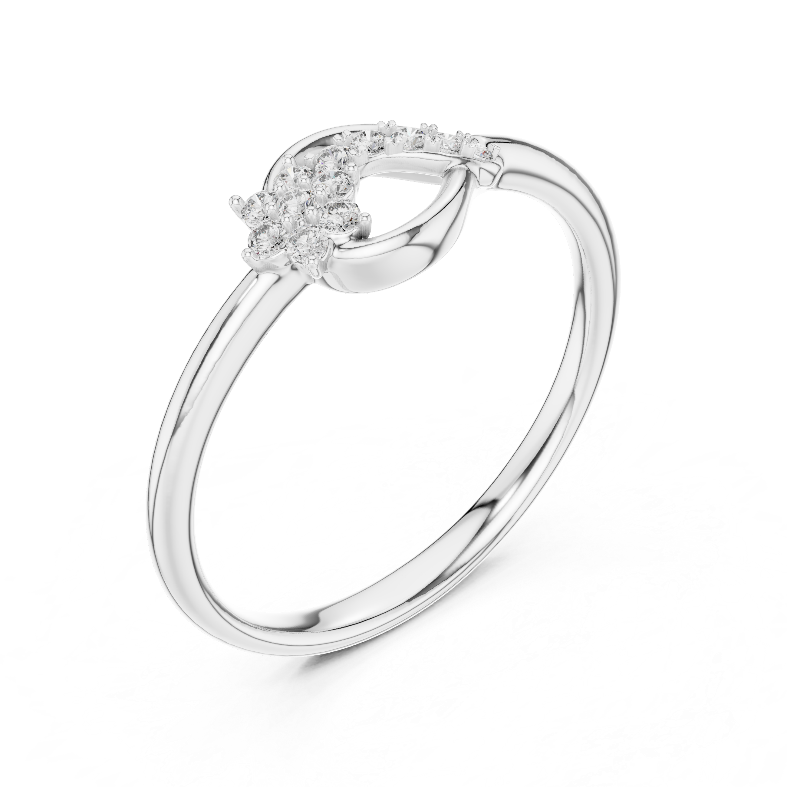 Minimalist Diamond Accent Ring
