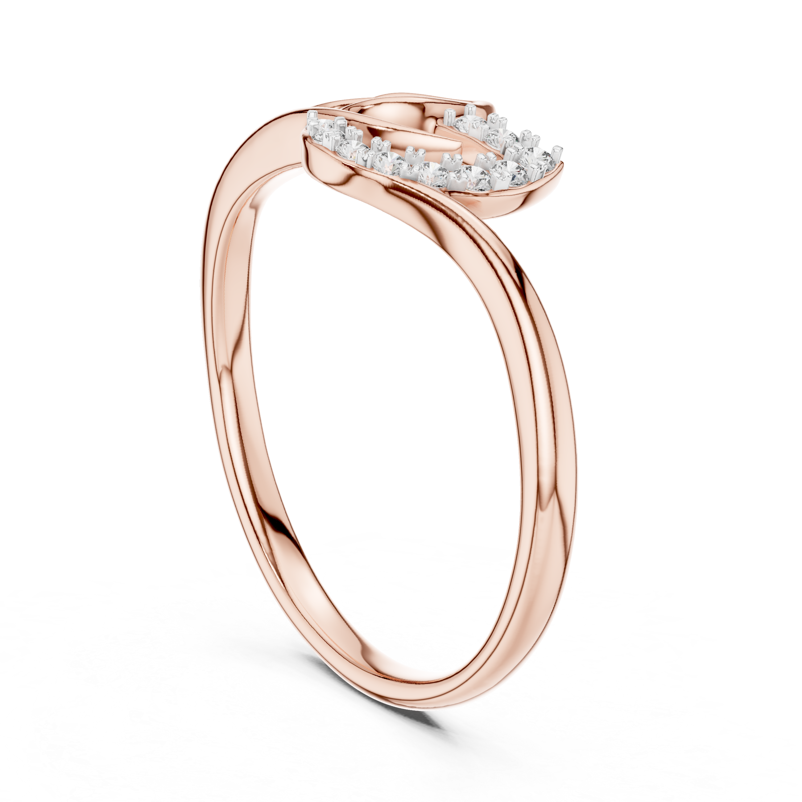 Graceful Teardrop Diamond Ring
