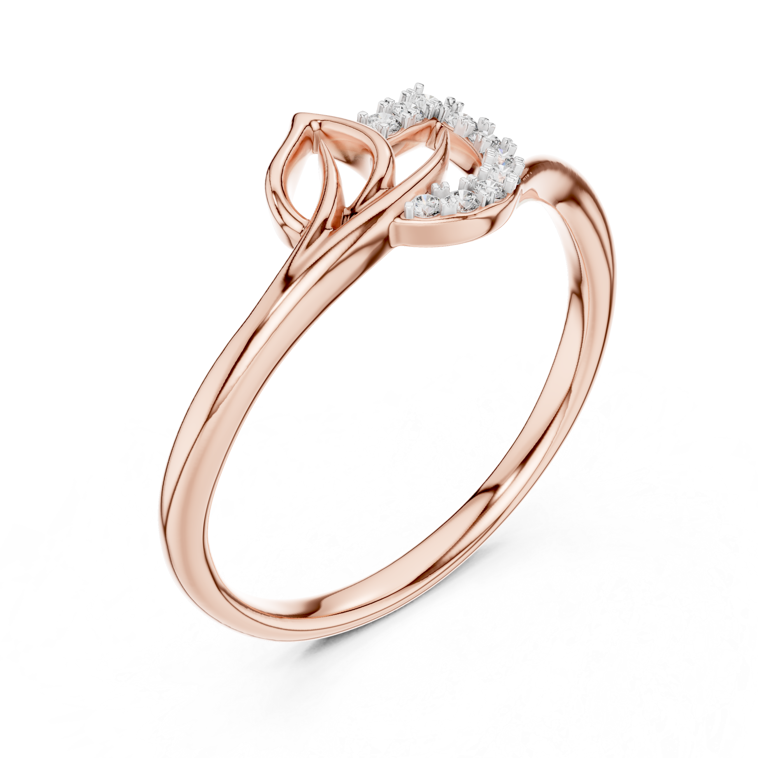 Graceful Teardrop Diamond Ring