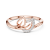 Graceful Teardrop Diamond Ring