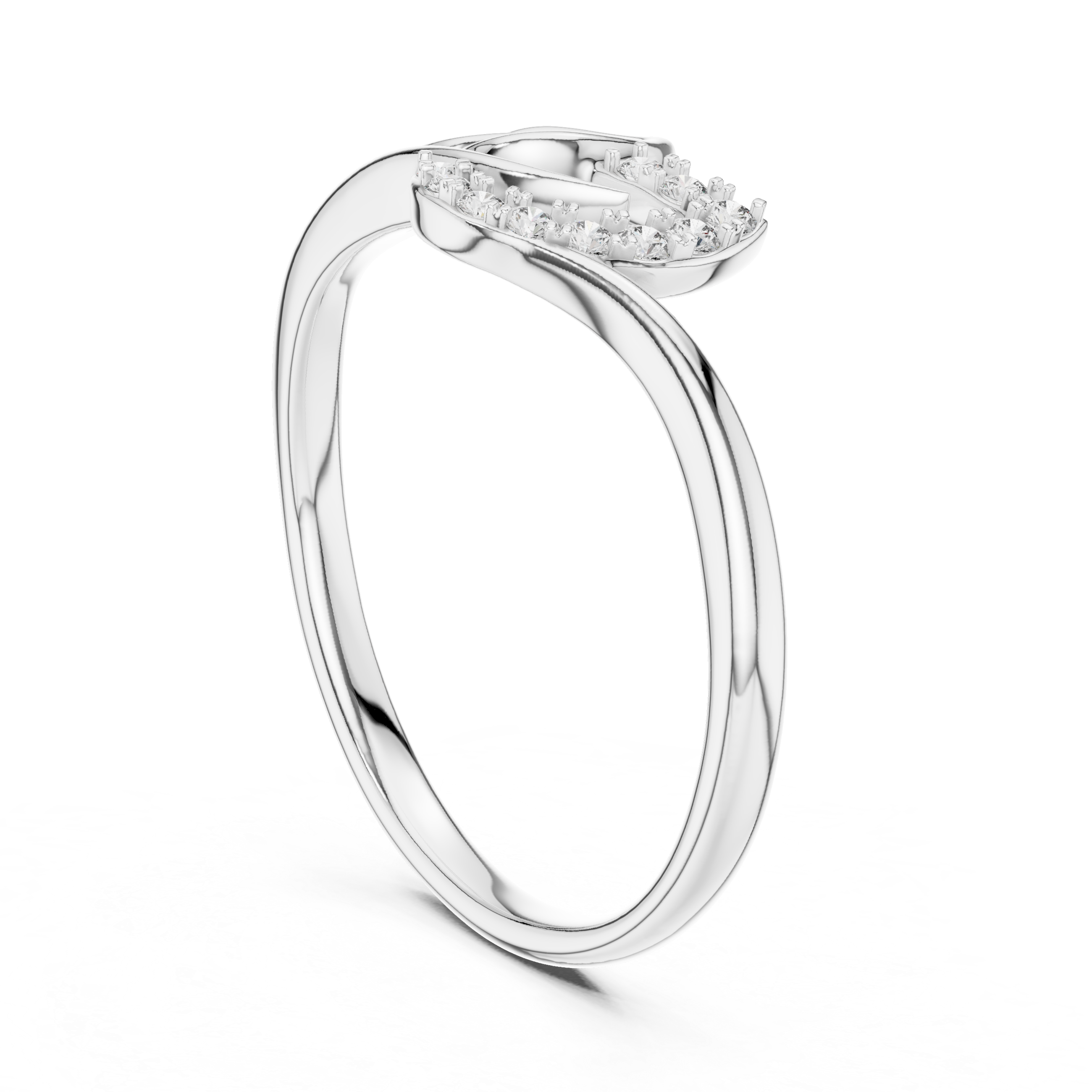 Graceful Teardrop Diamond Ring