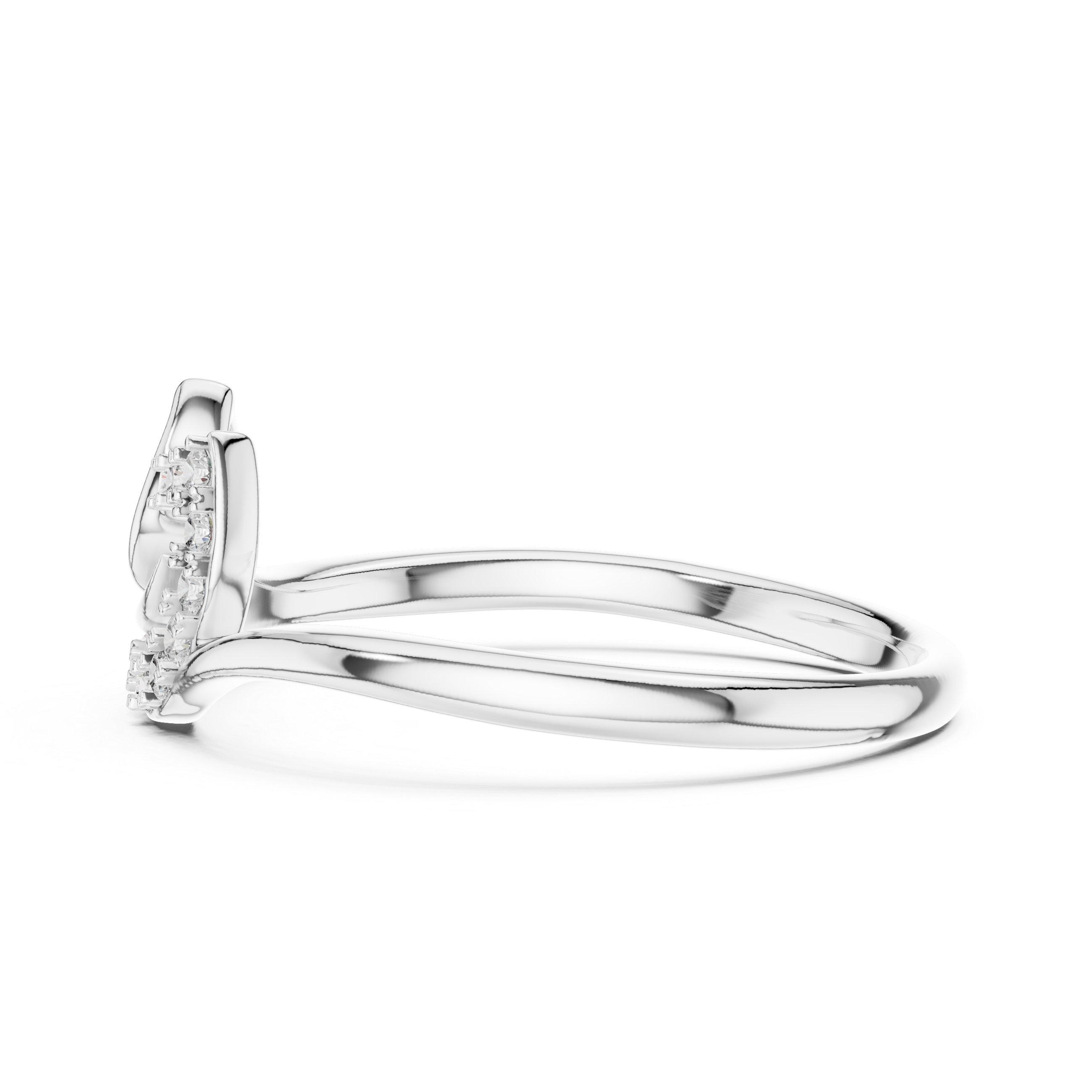 Graceful Teardrop Diamond Ring
