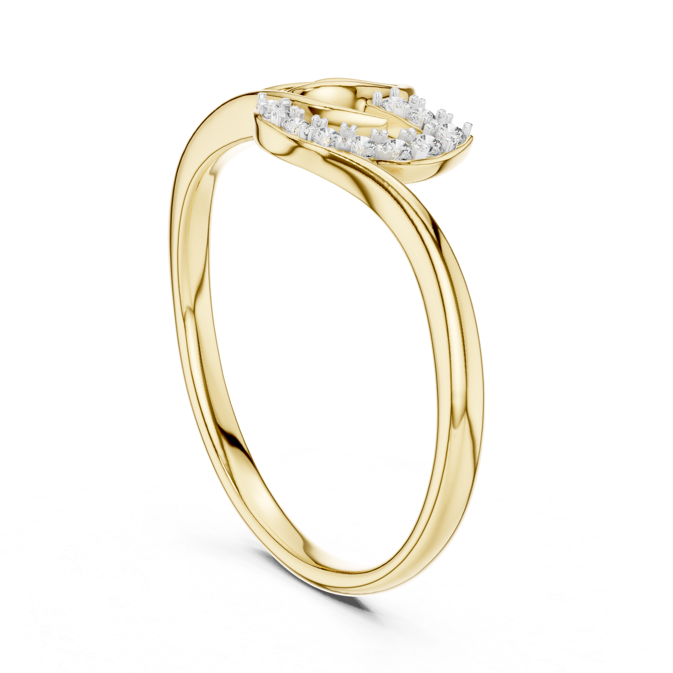 Graceful Teardrop Diamond Ring
