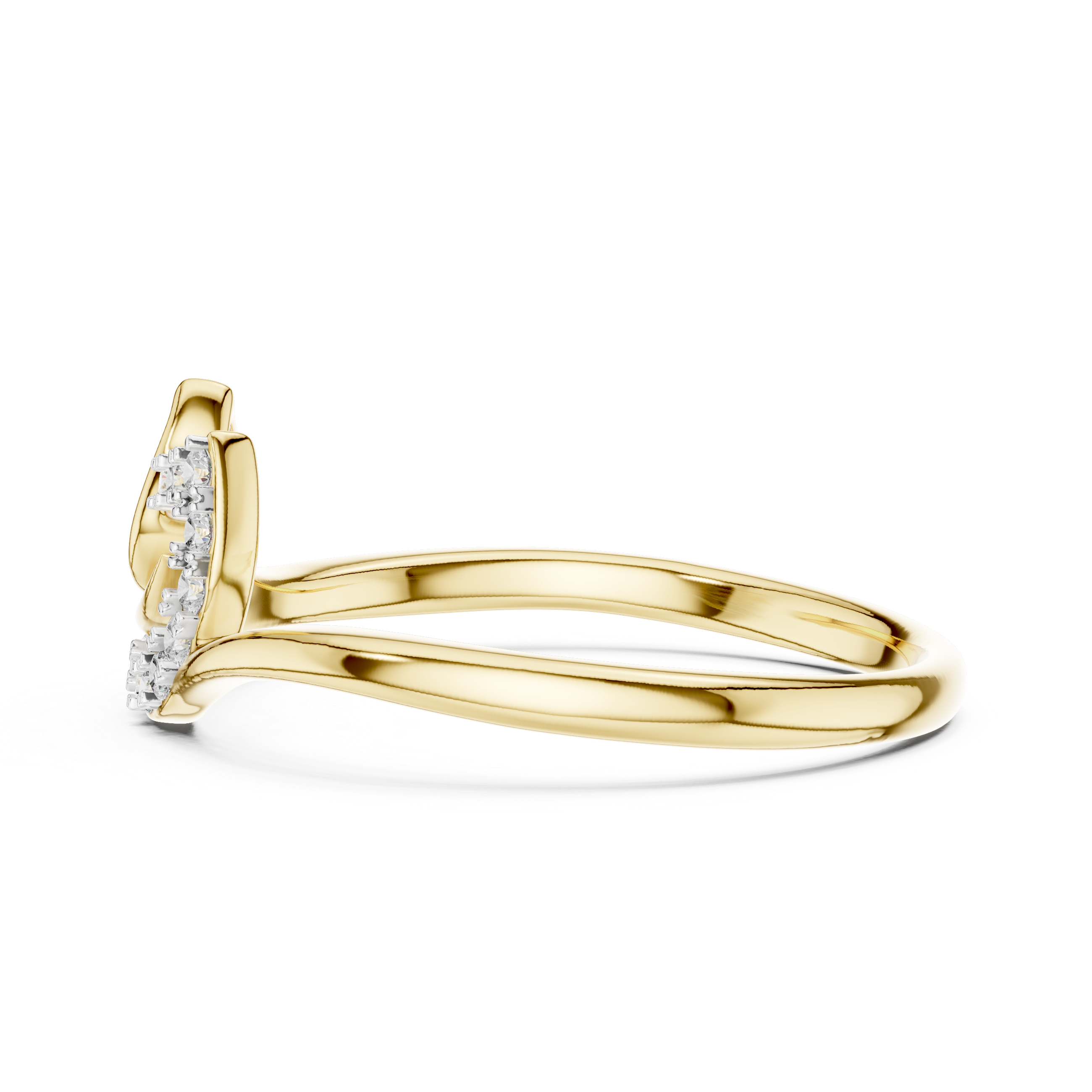 Graceful Teardrop Diamond Ring