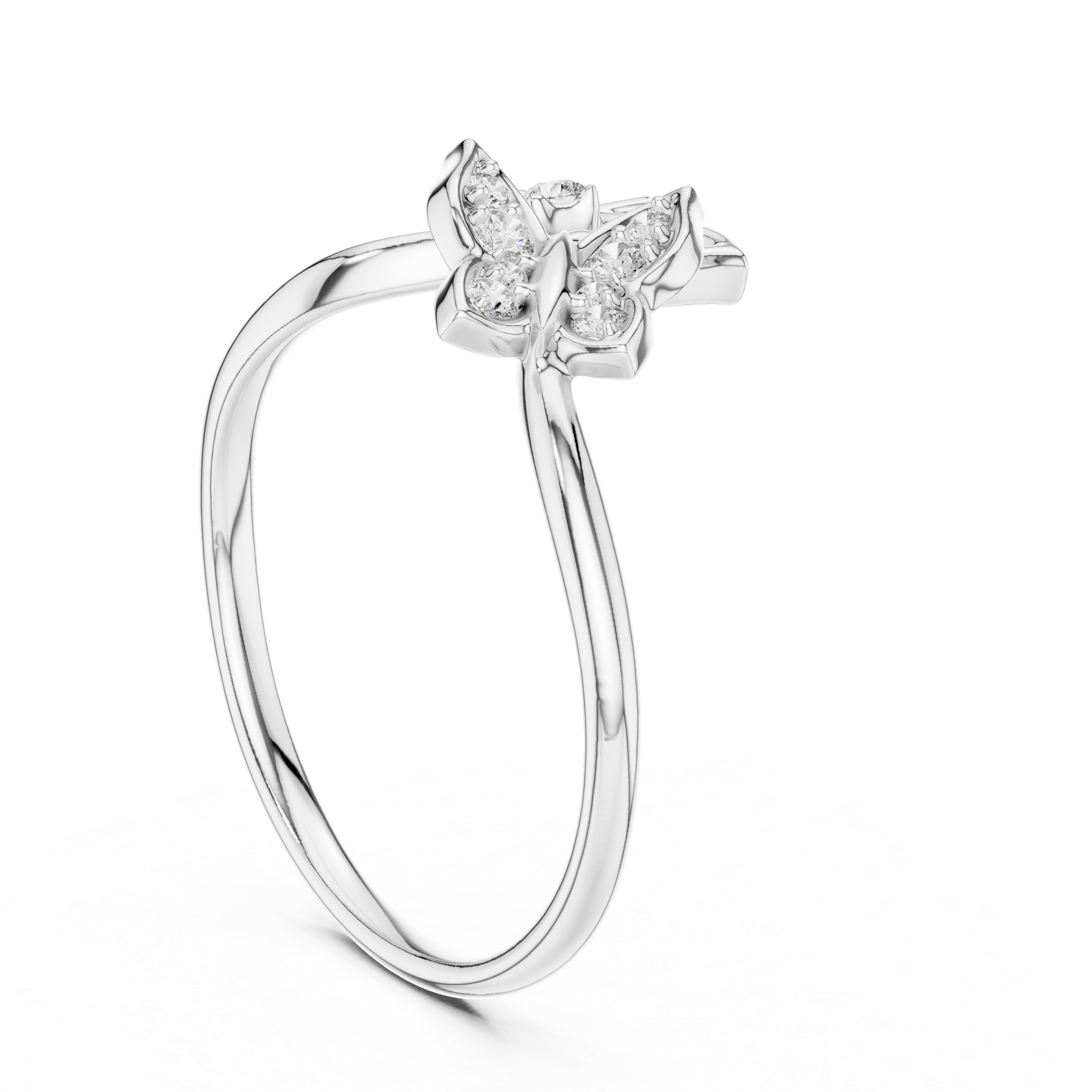 Ethereal Butterfly Diamond Ring