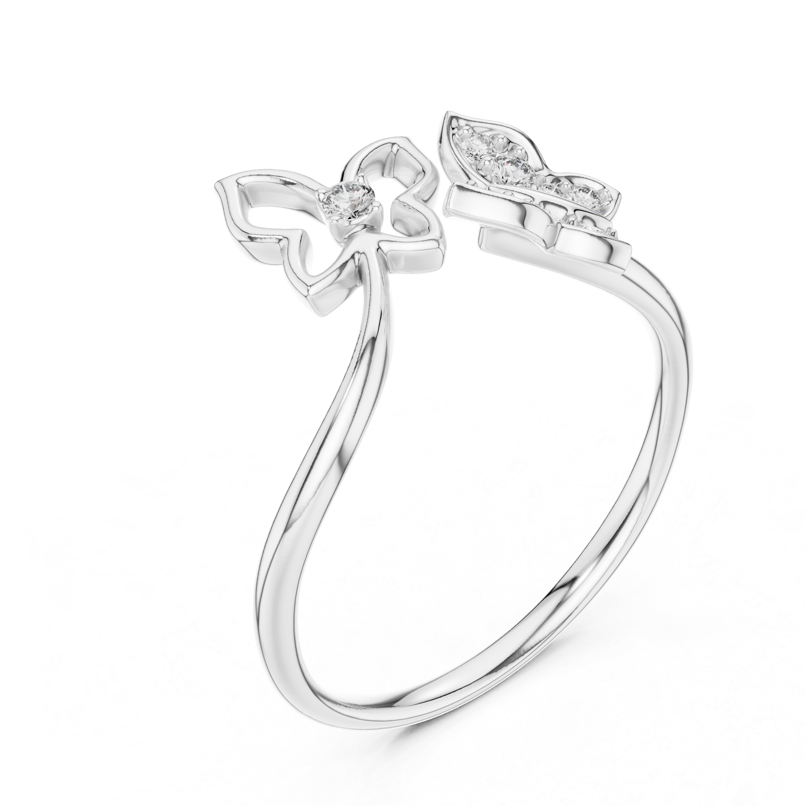 Ethereal Butterfly Diamond Ring