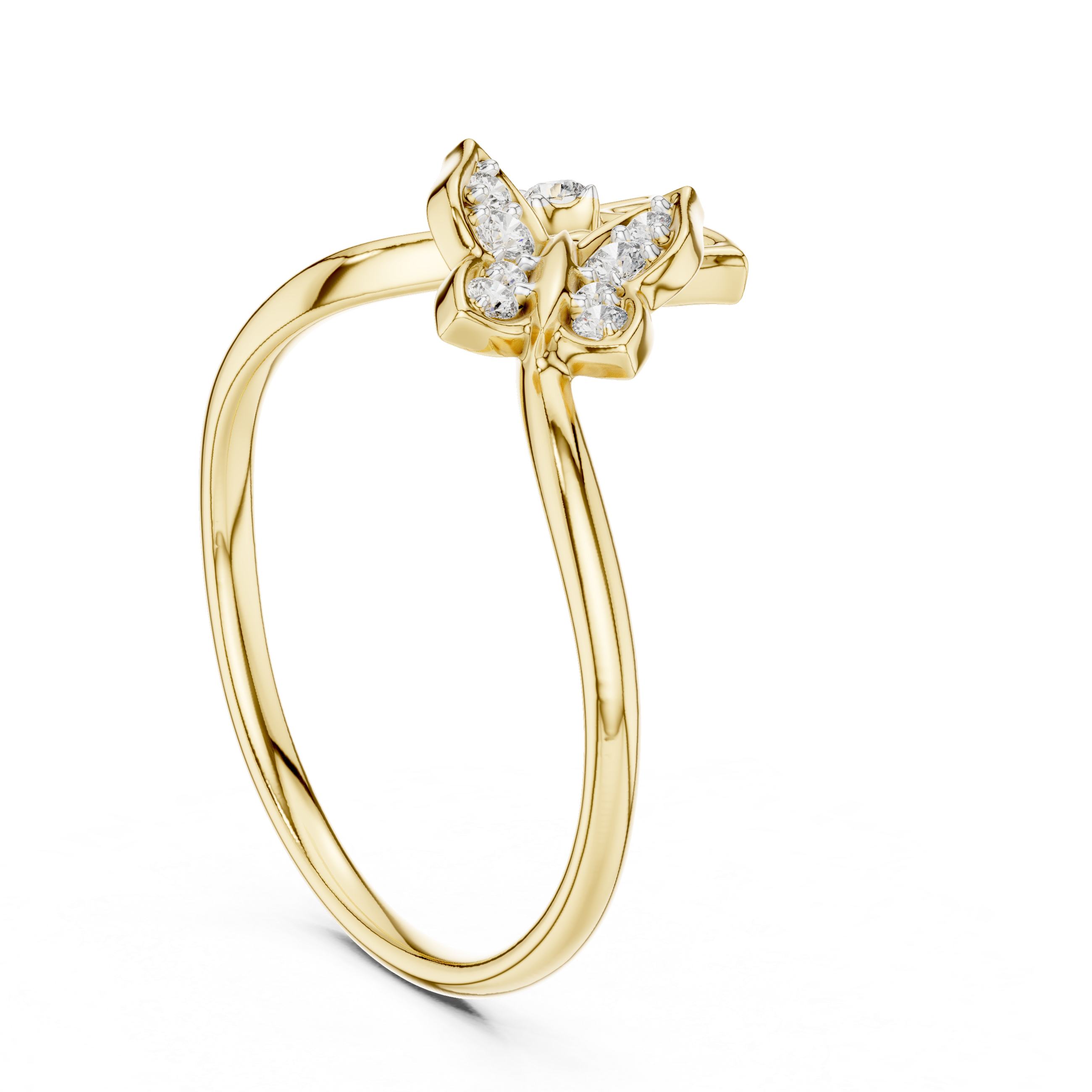 Ethereal Butterfly Diamond Ring