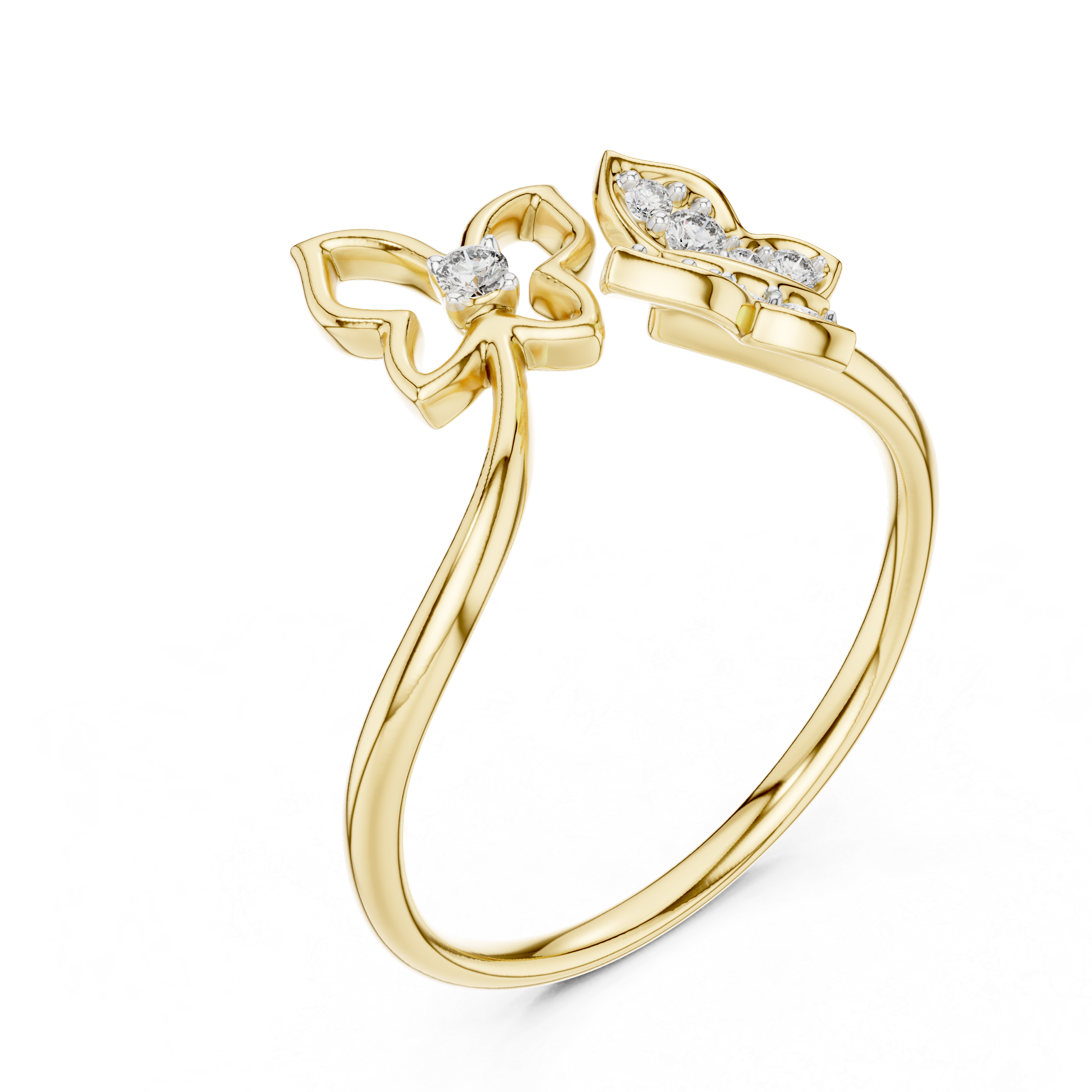 Ethereal Butterfly Diamond Ring
