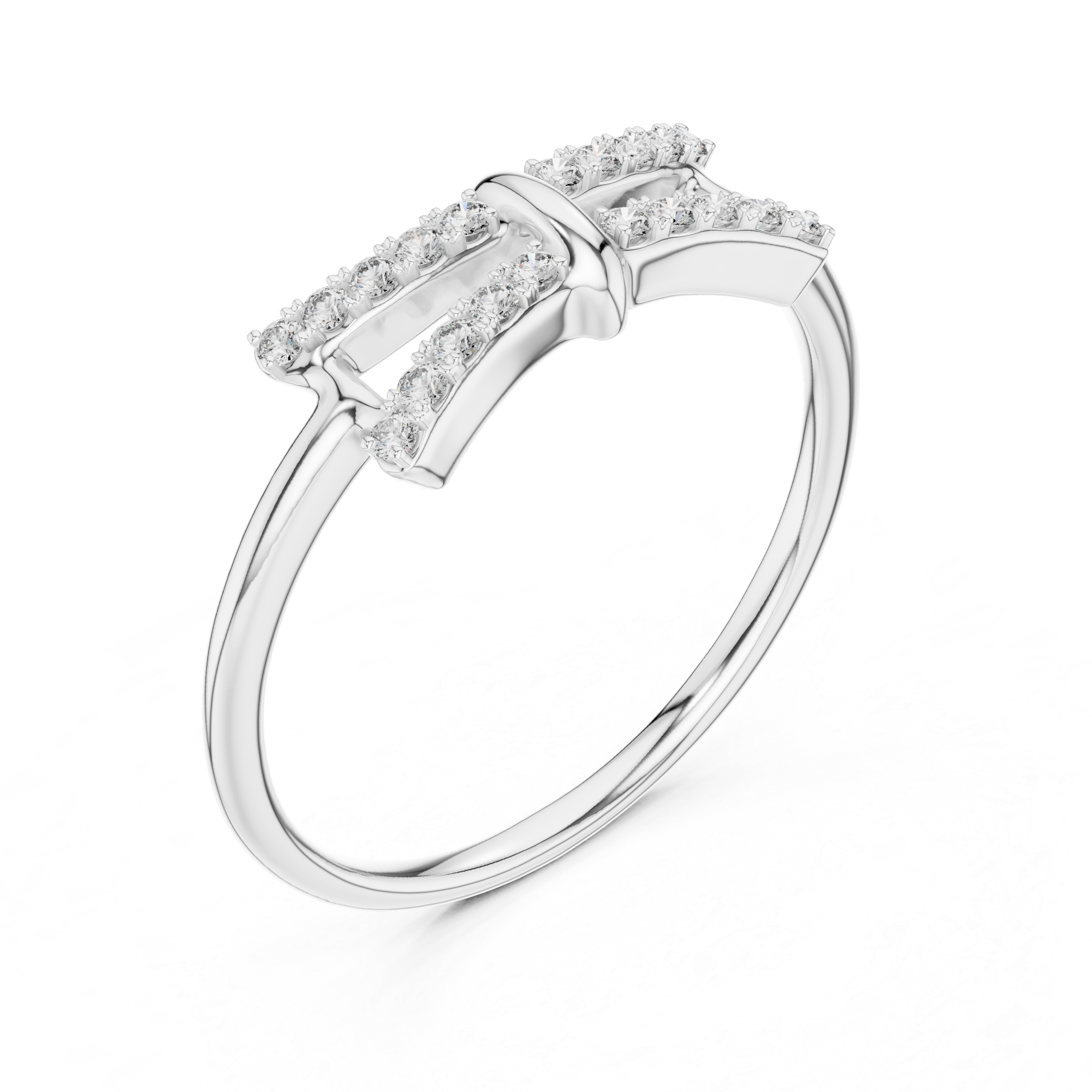 Double-Row Diamond Accent Ring