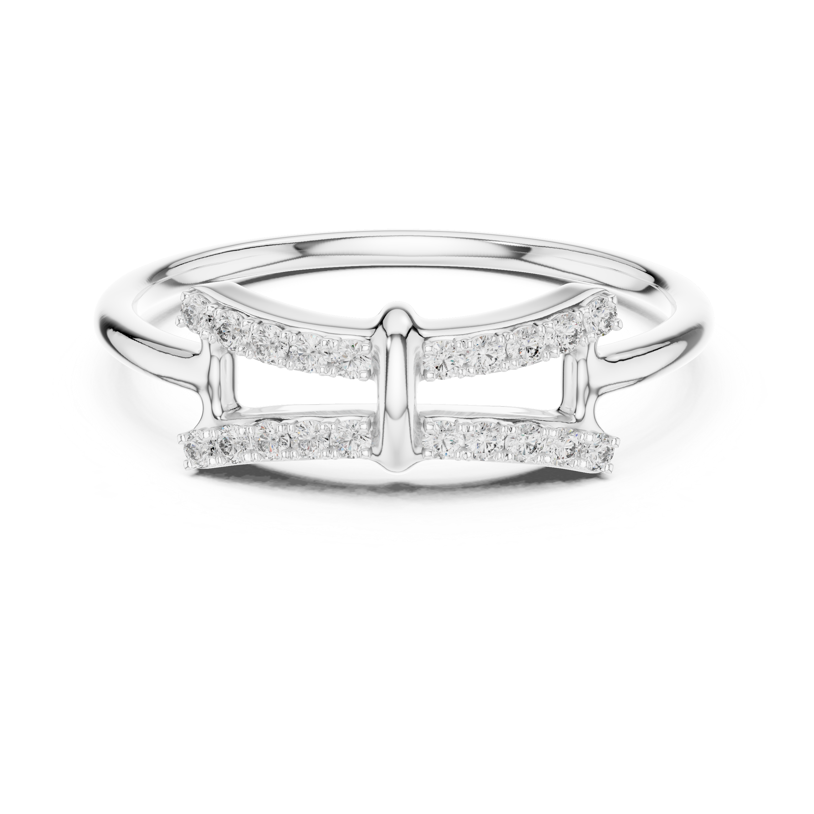 Double-Row Diamond Accent Ring