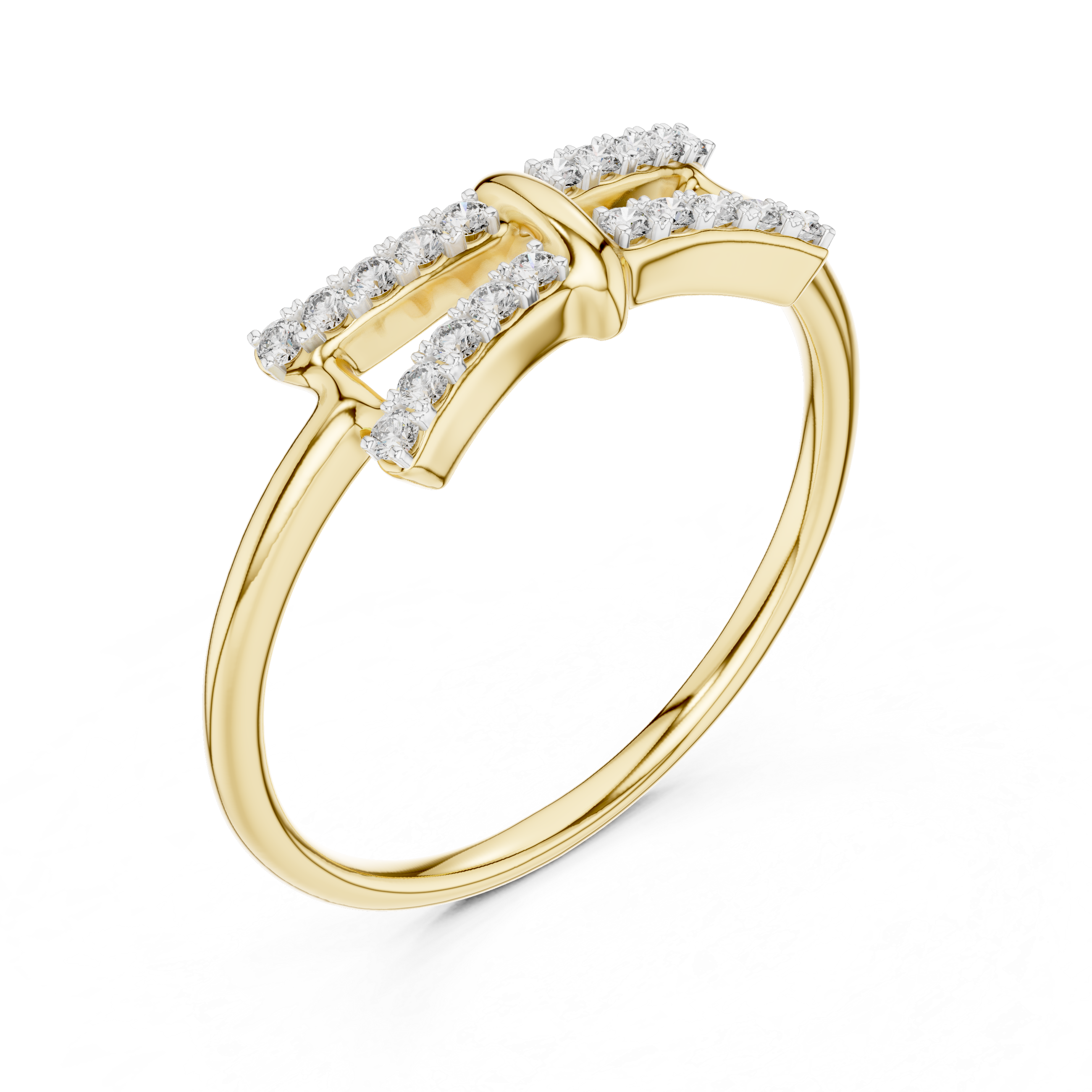 Double-Row Diamond Accent Ring