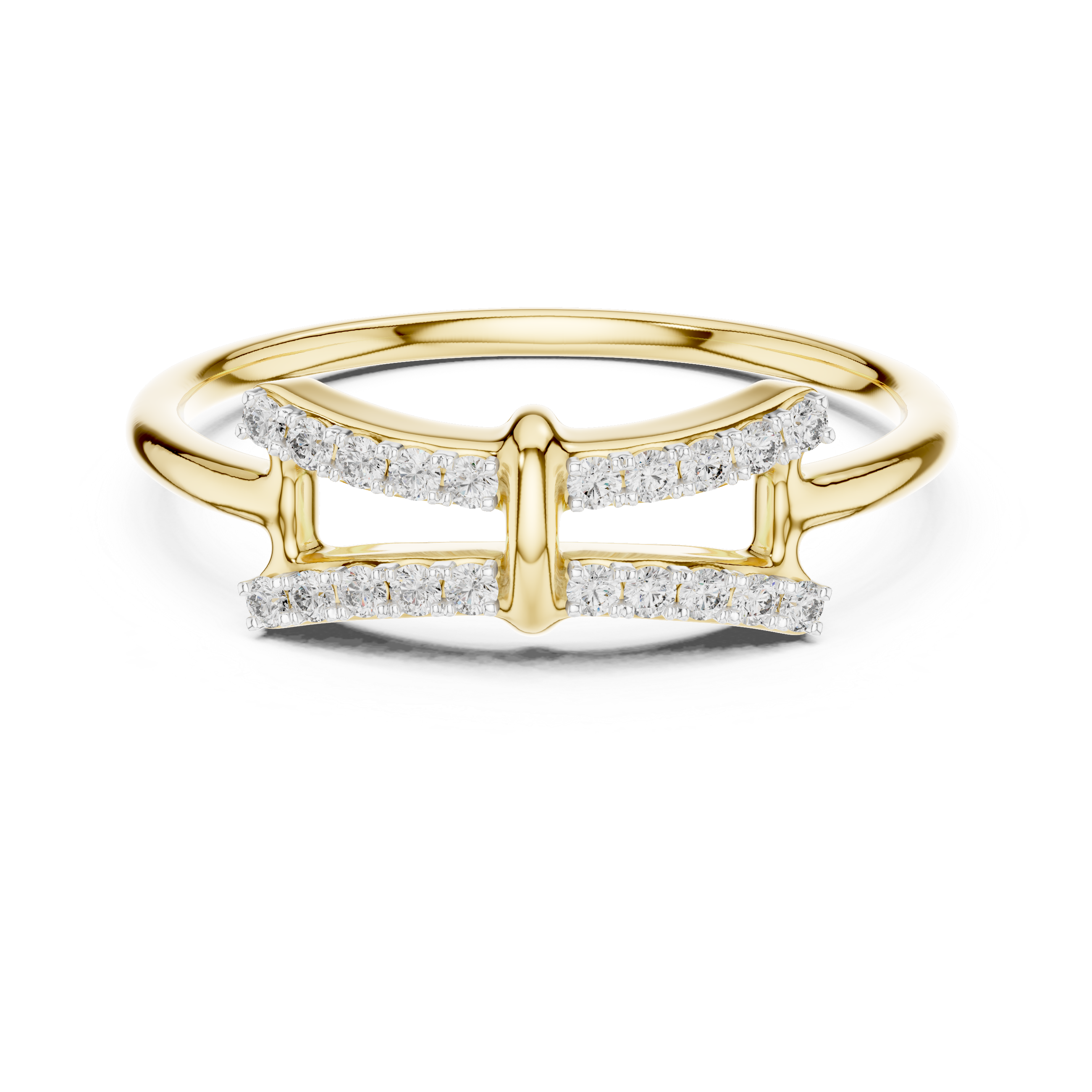 Double-Row Diamond Accent Ring