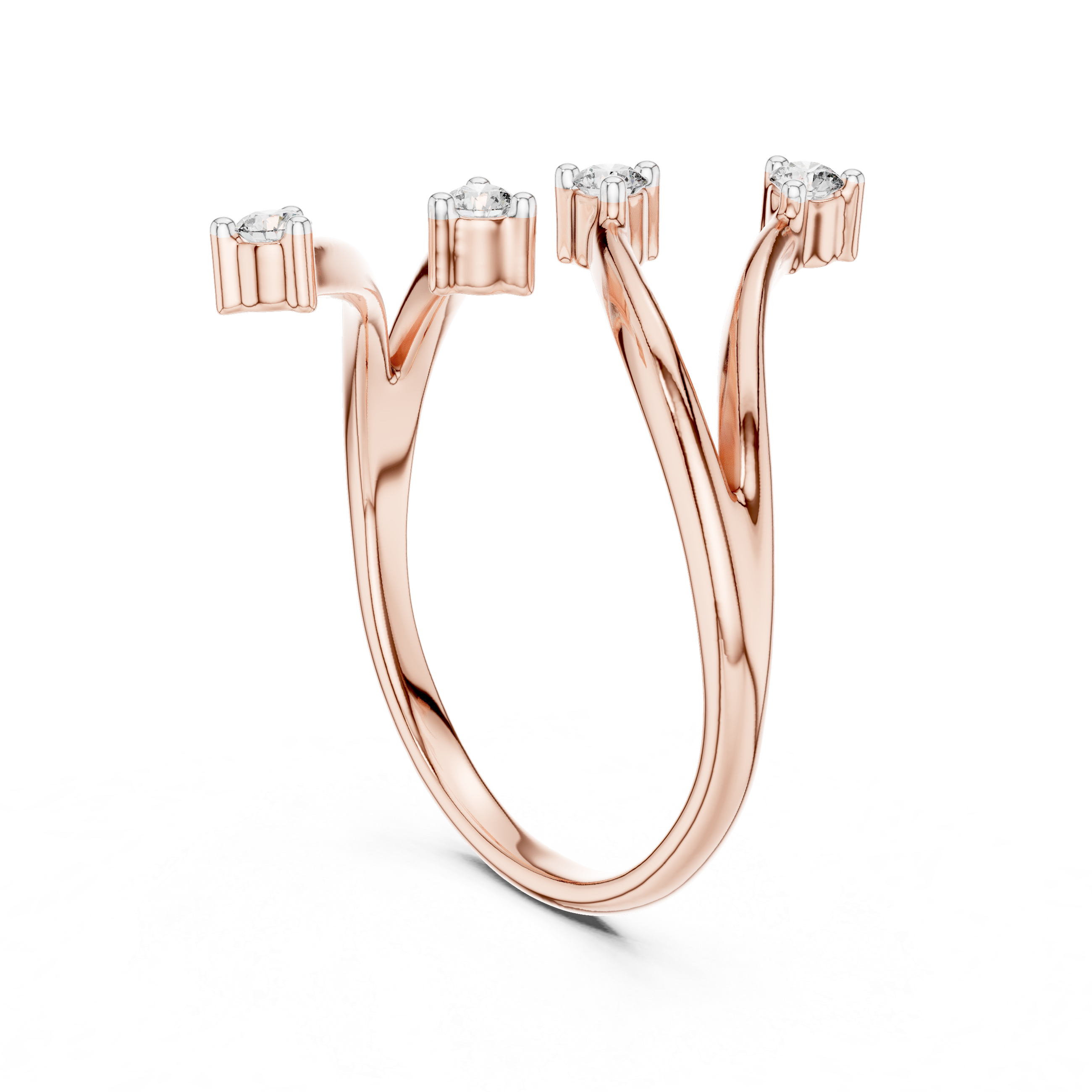V-Branch Diamond Ring