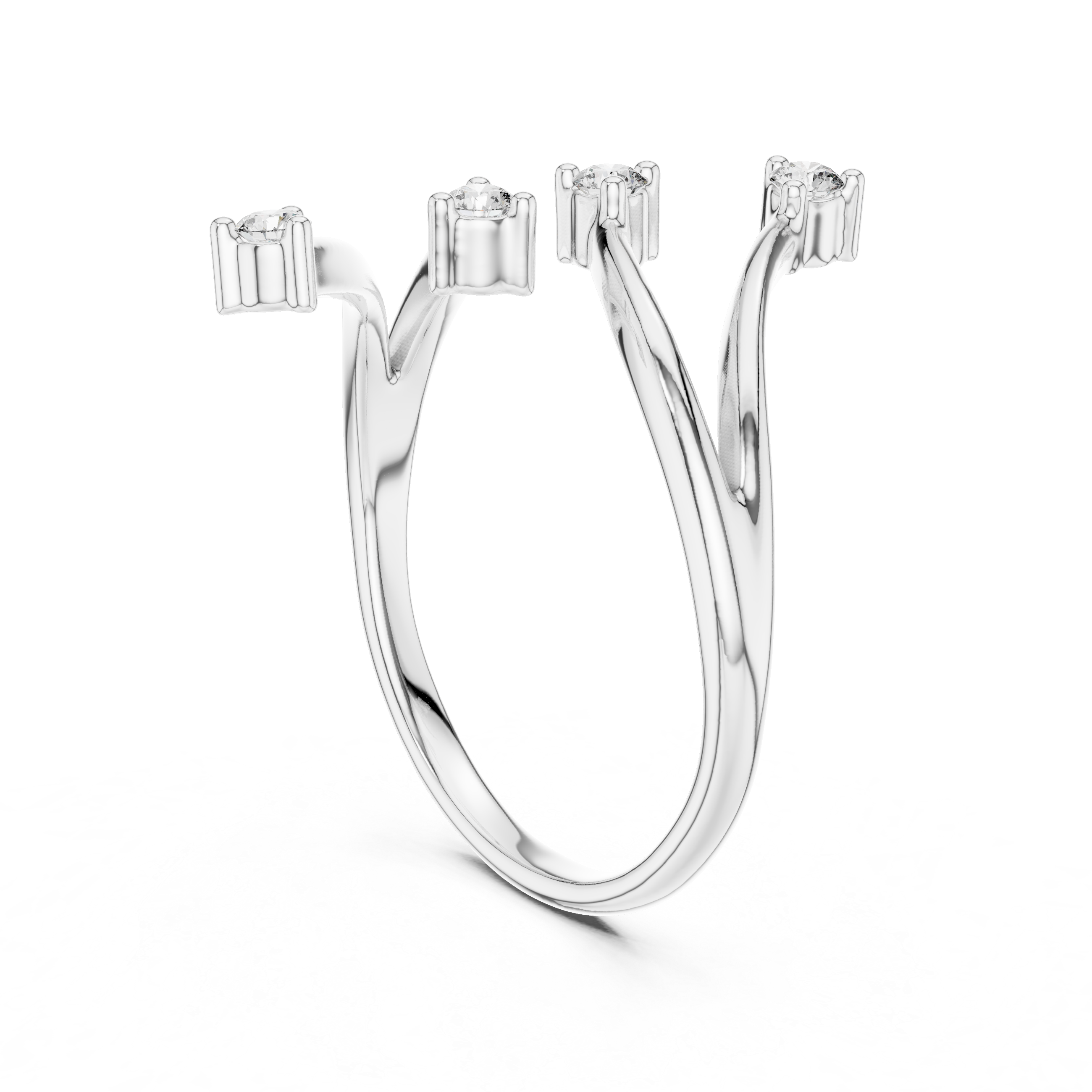 V-Branch Diamond Ring
