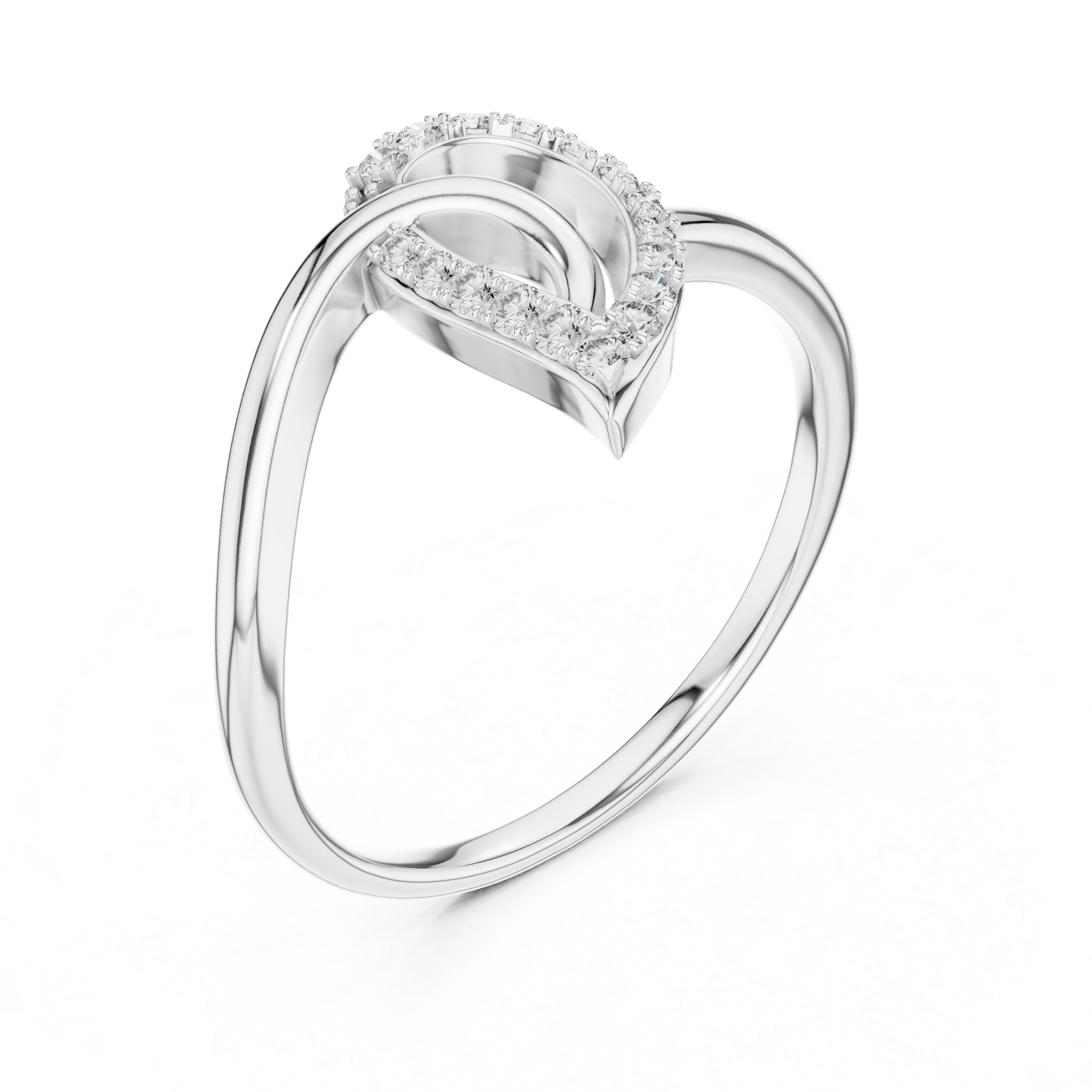 Sleek Rose Gold Ring with Diamond Embellishments