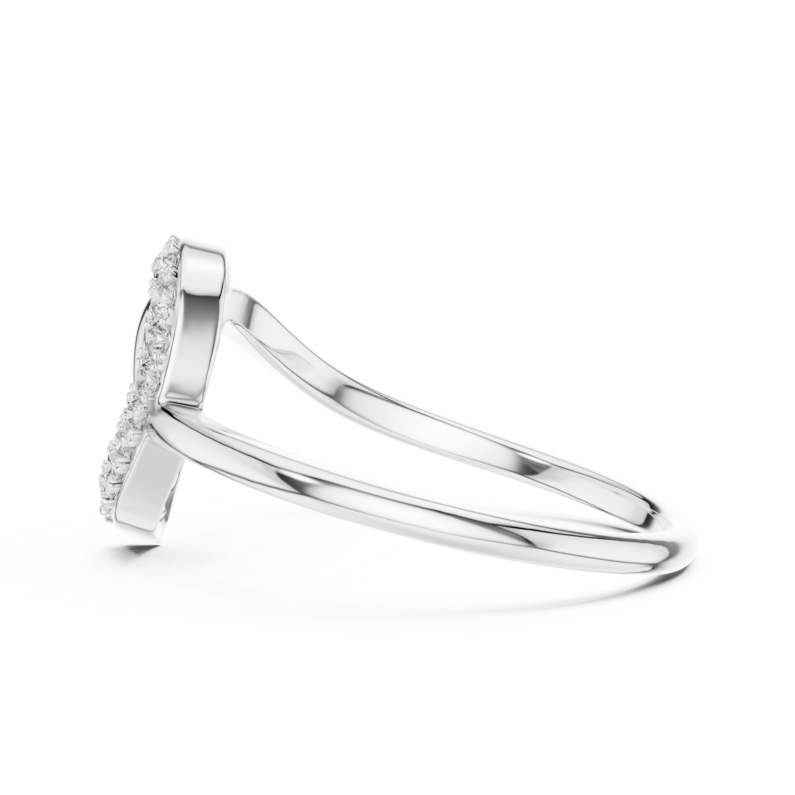 Sleek Rose Gold Ring with Diamond Embellishments