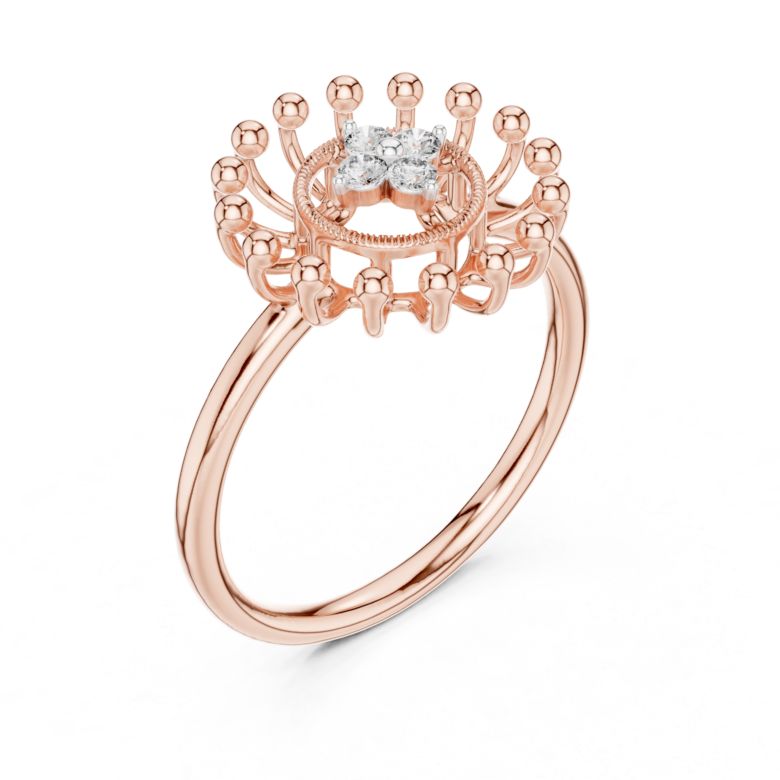 modern and artistic take on a classic diamond ring.