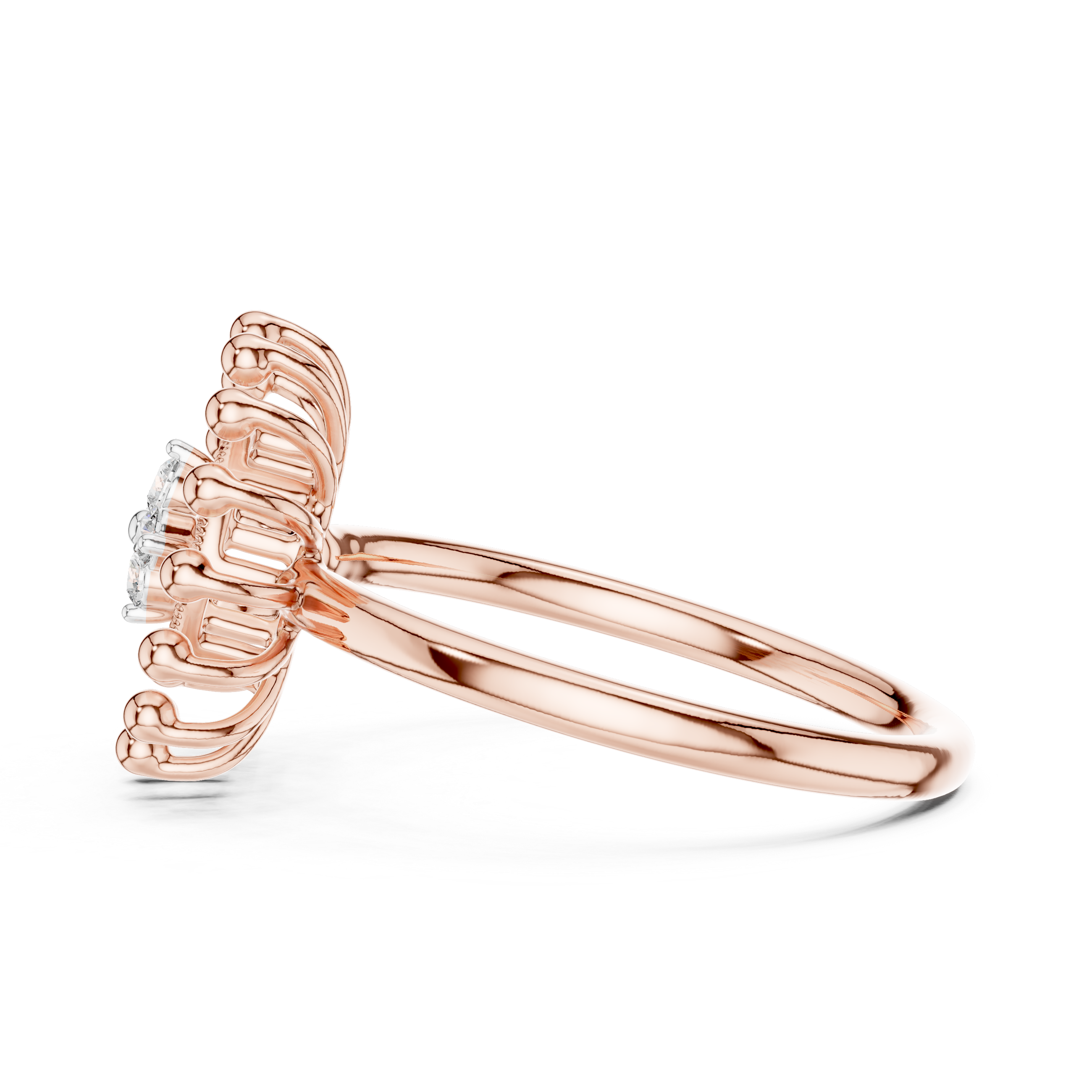 modern and artistic take on a classic diamond ring.