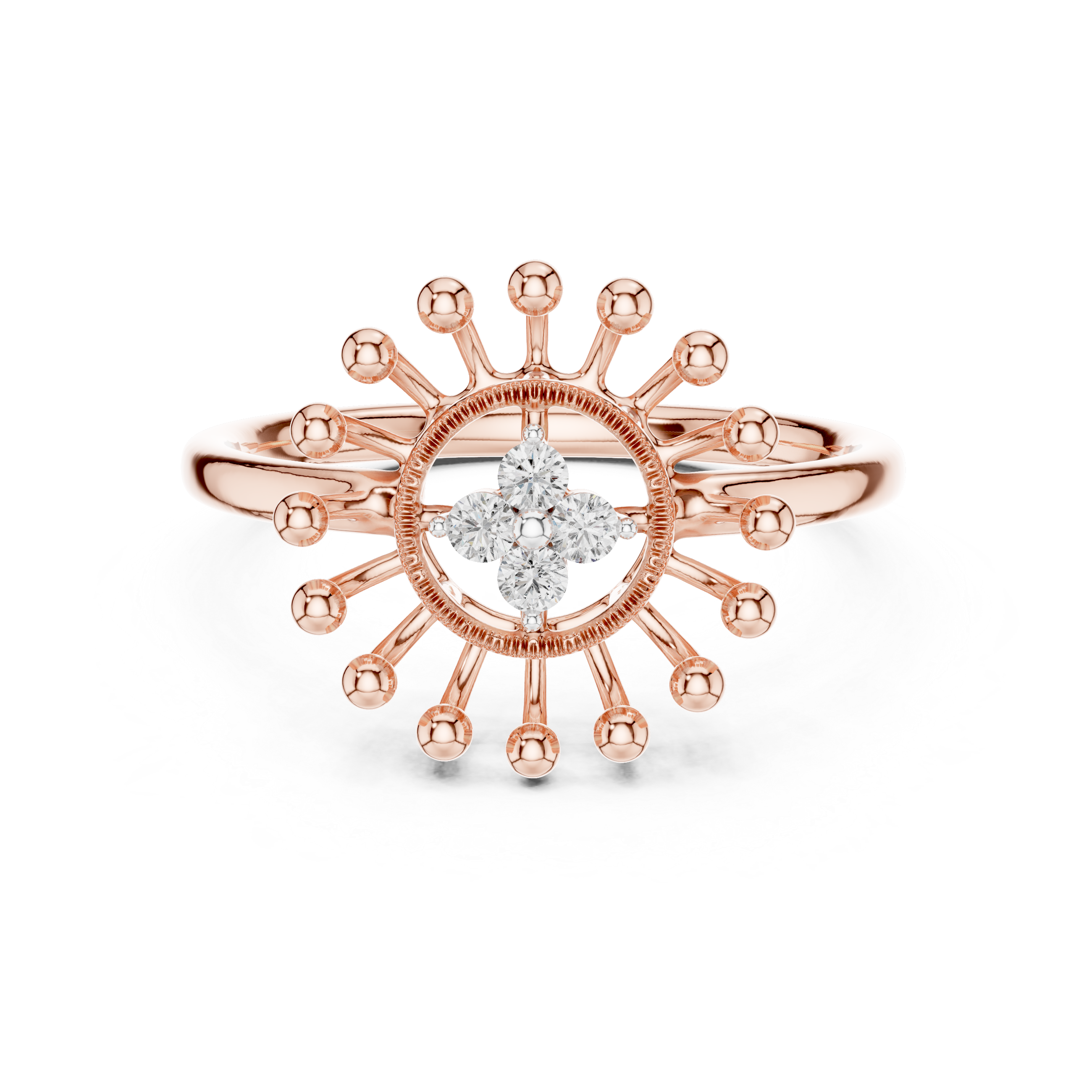 modern and artistic take on a classic diamond ring.