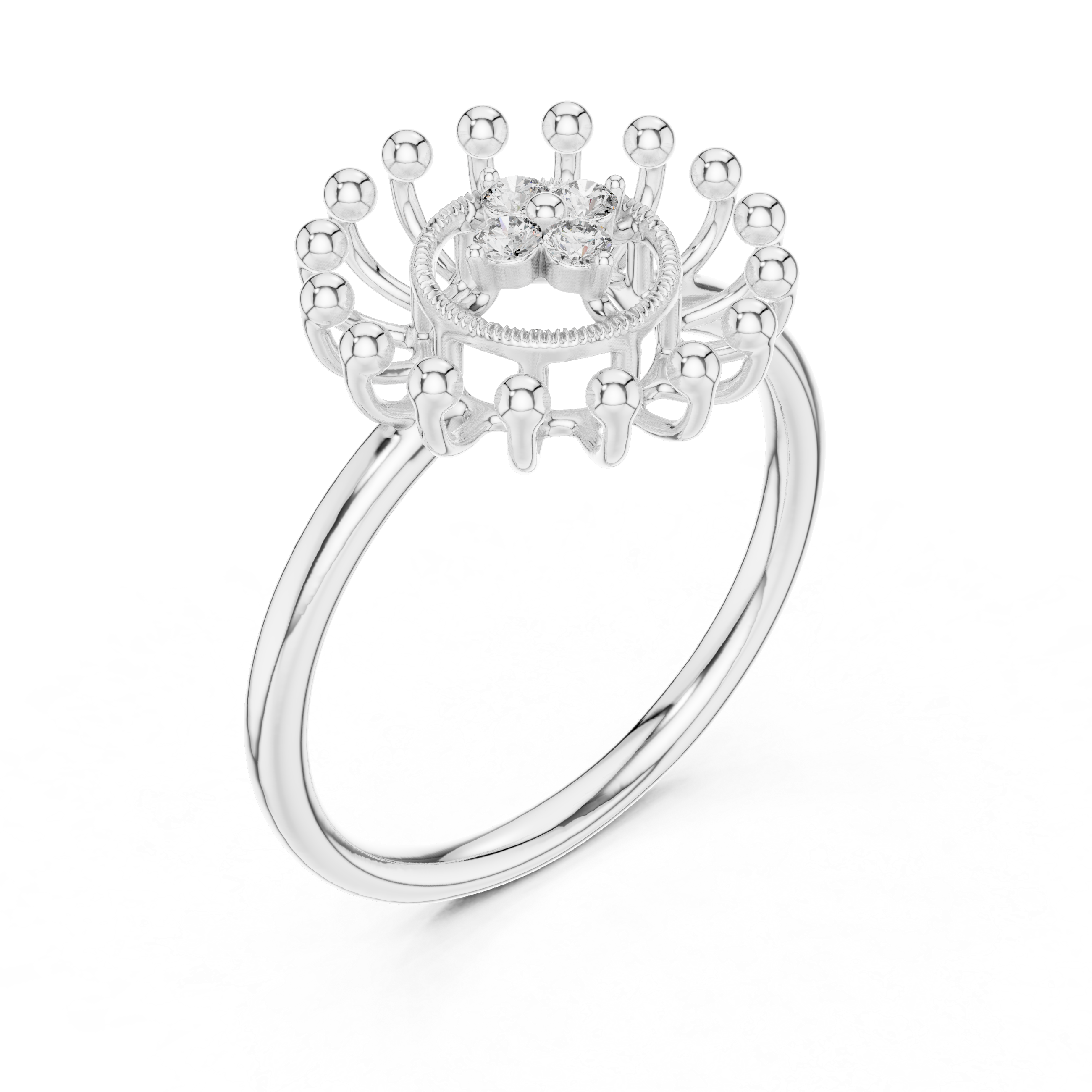 modern and artistic take on a classic diamond ring.