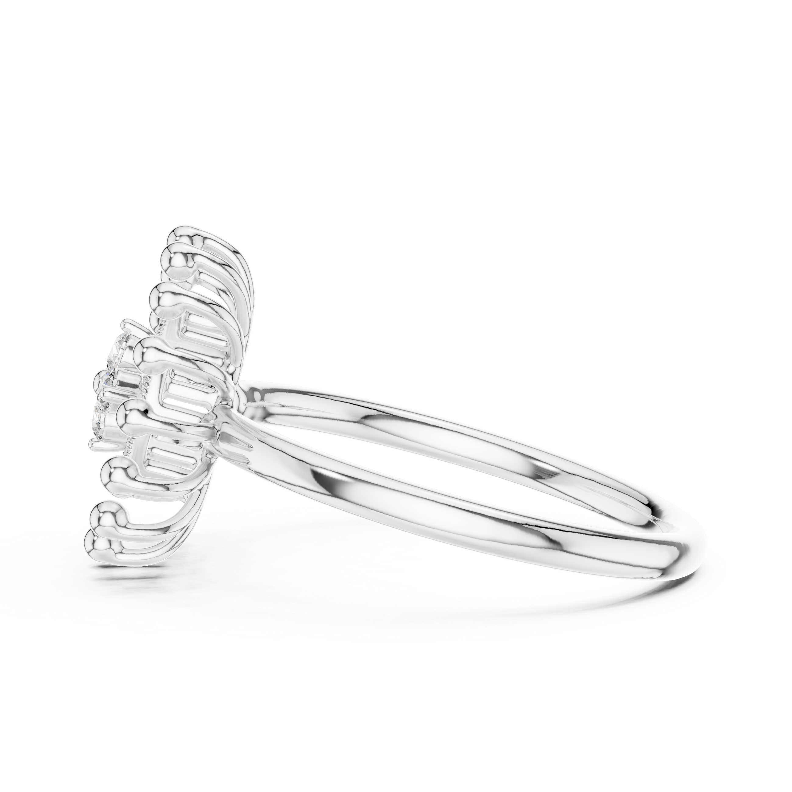 modern and artistic take on a classic diamond ring.