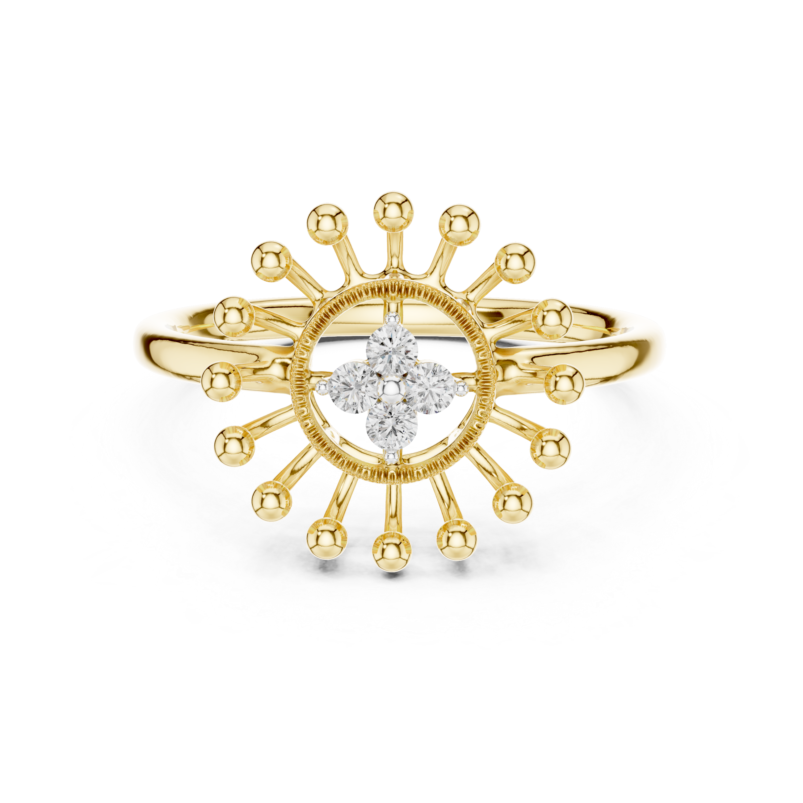 modern and artistic take on a classic diamond ring.