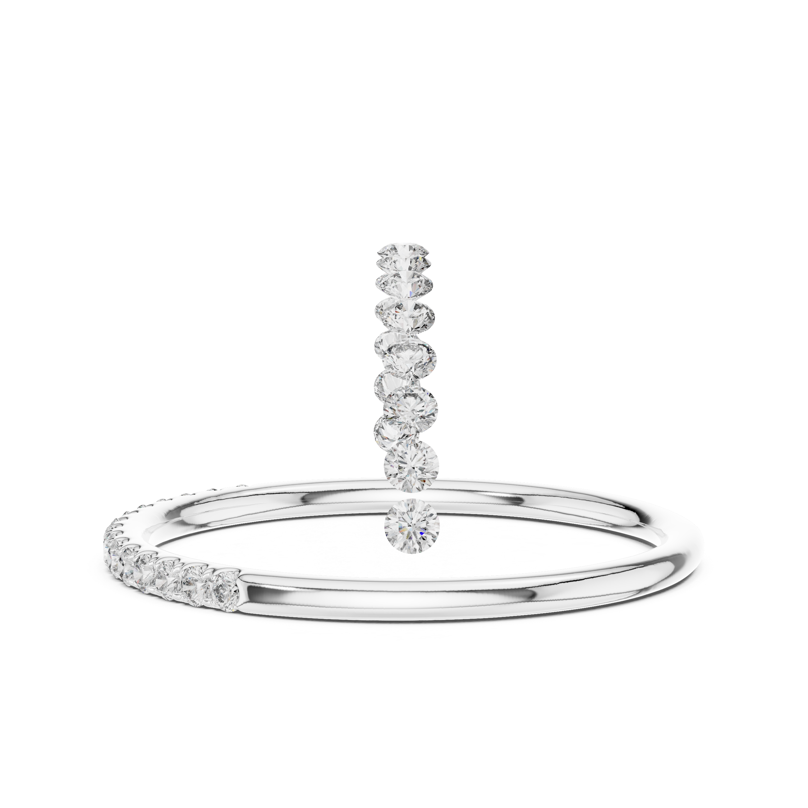Refined Half-Eternity Ring in Rose Gold