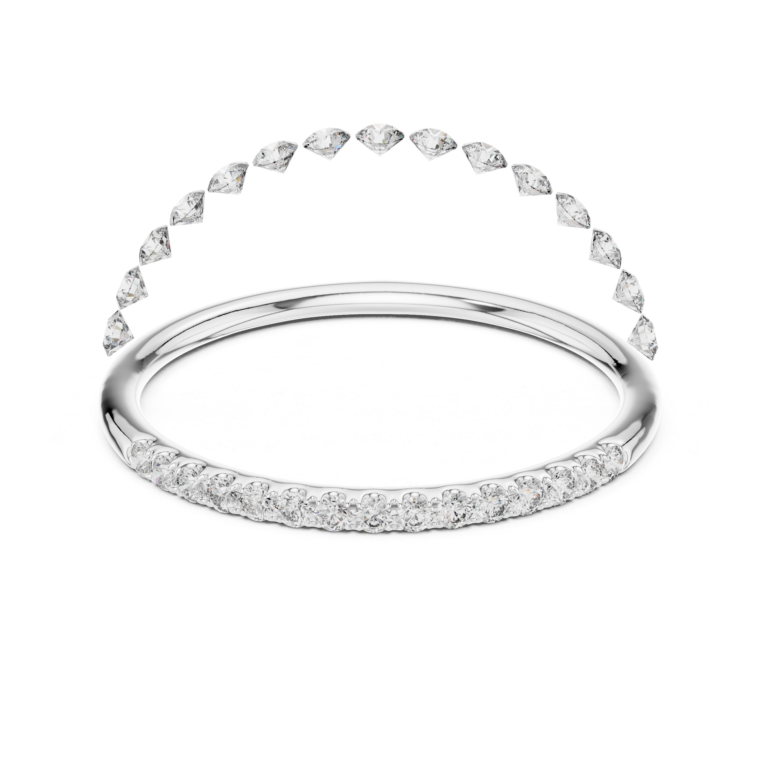 Refined Half-Eternity Ring in Rose Gold