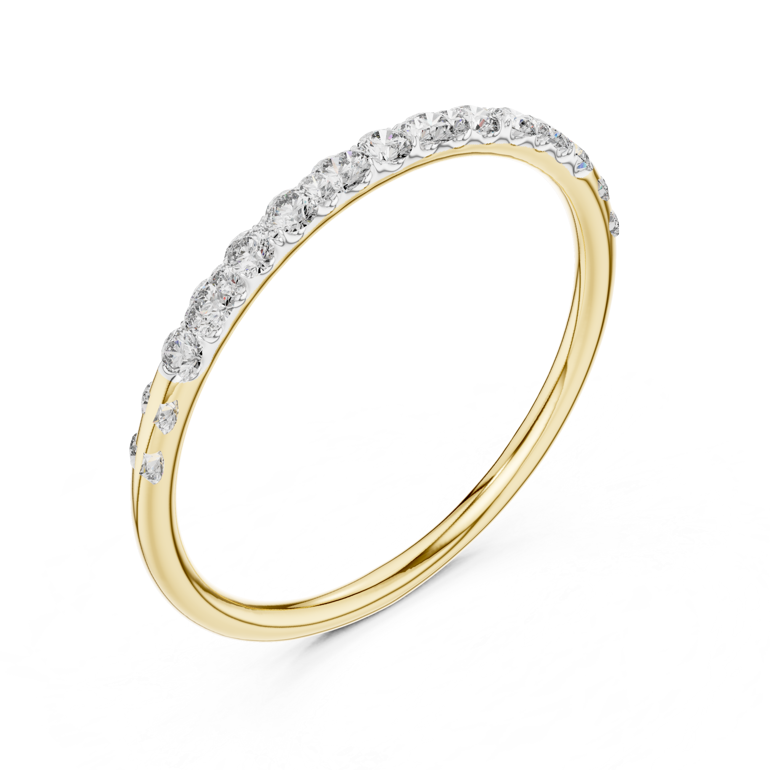 Refined Half-Eternity Ring in Rose Gold