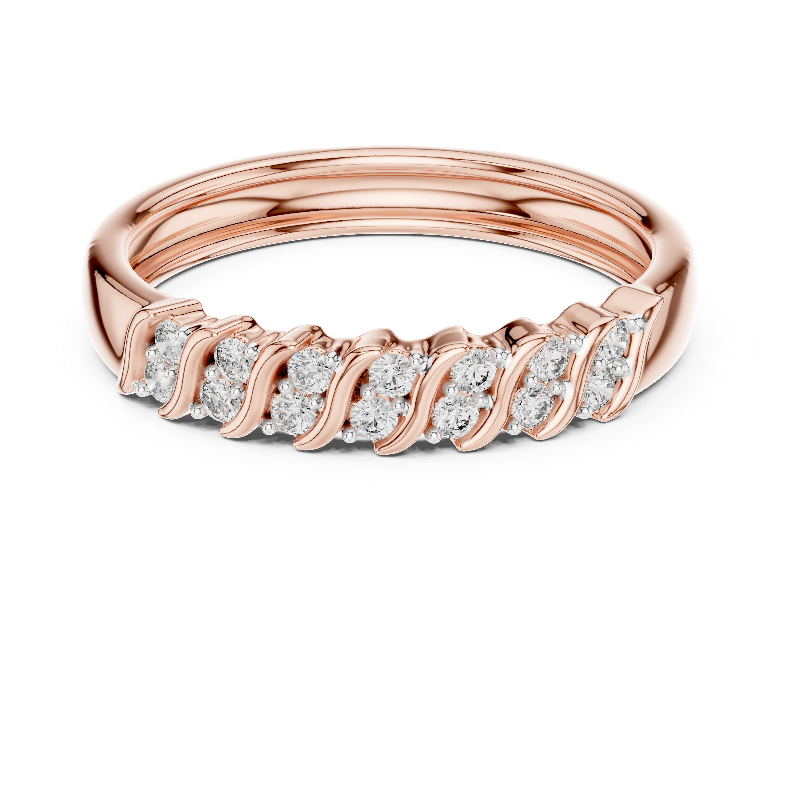 Sculpted Diamond Accent Ring