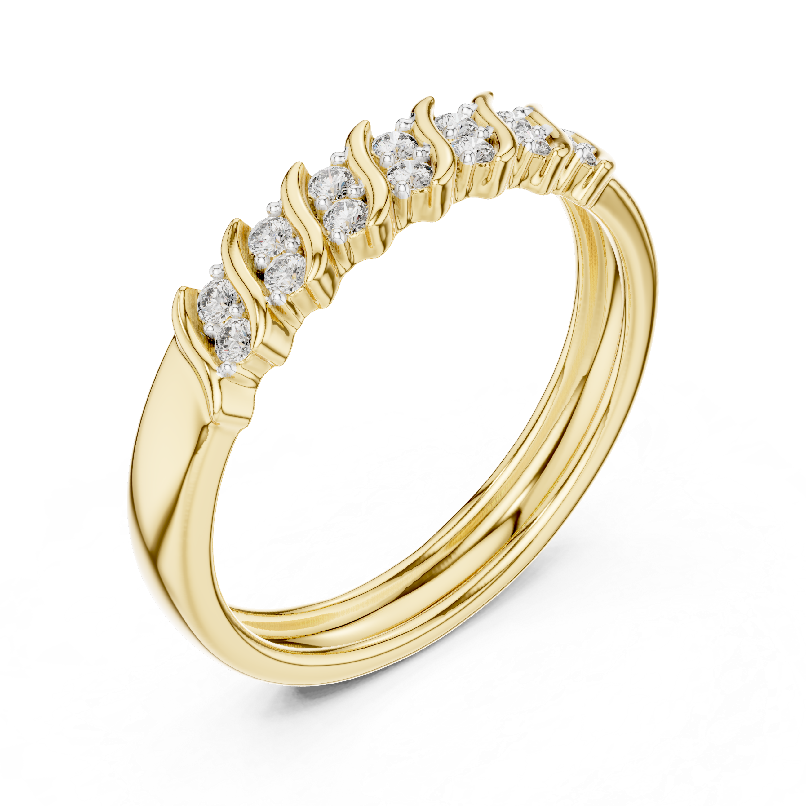 Sculpted Diamond Accent Ring