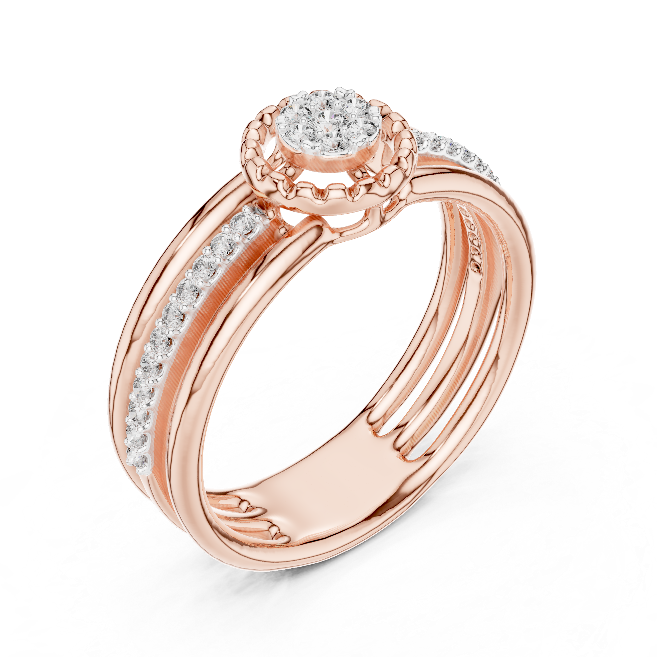 Split Shank Diamond  Ring