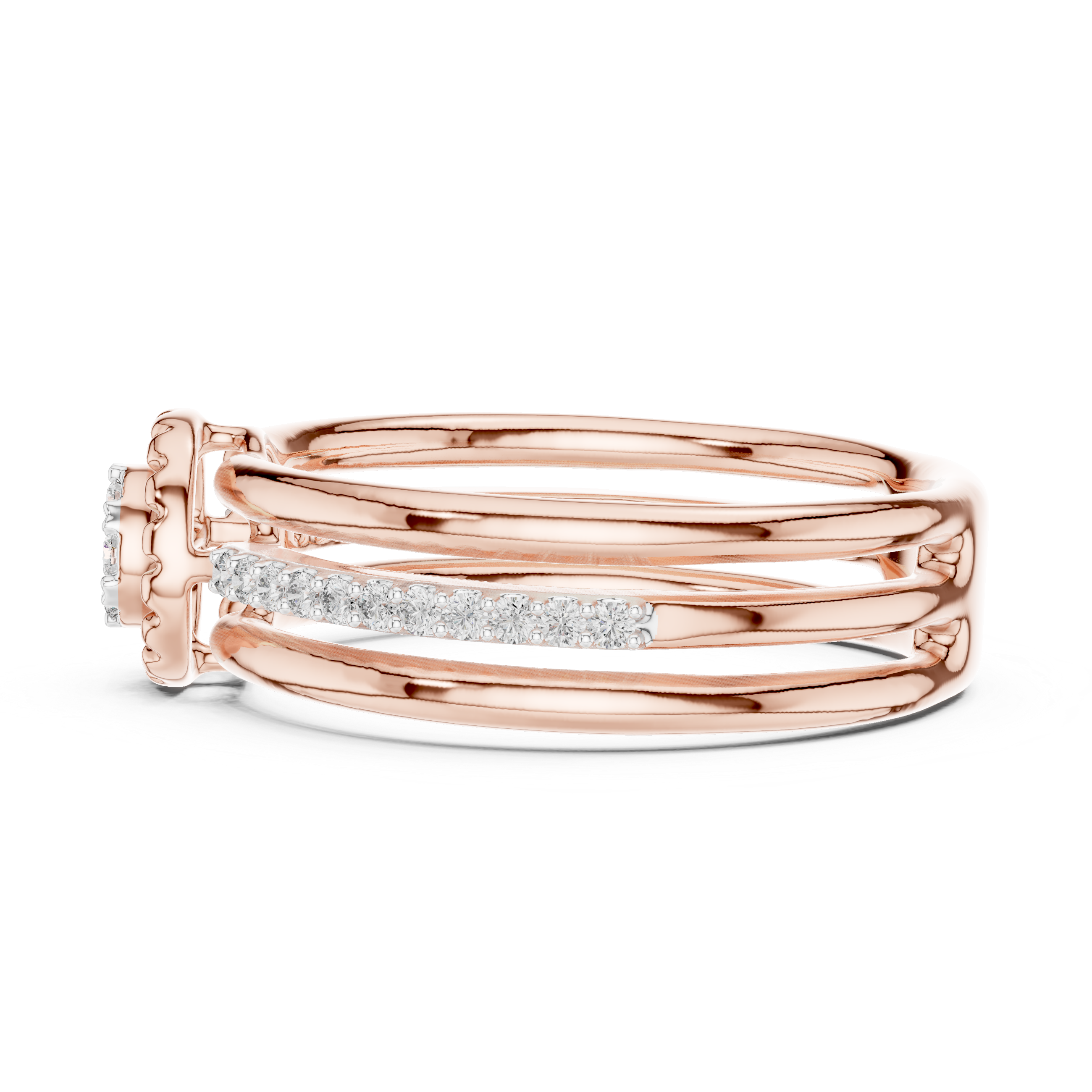 Split Shank Diamond  Ring