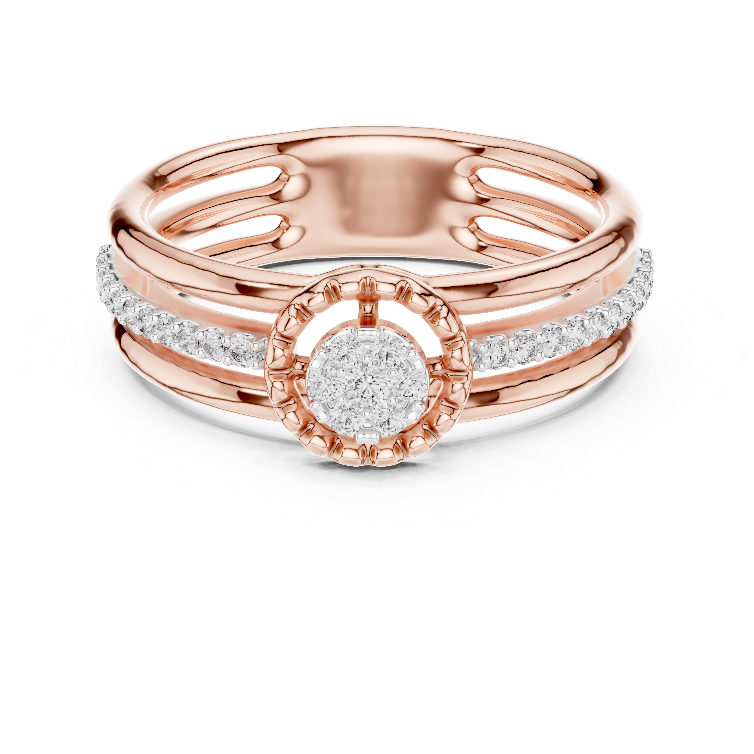 Split Shank Diamond  Ring