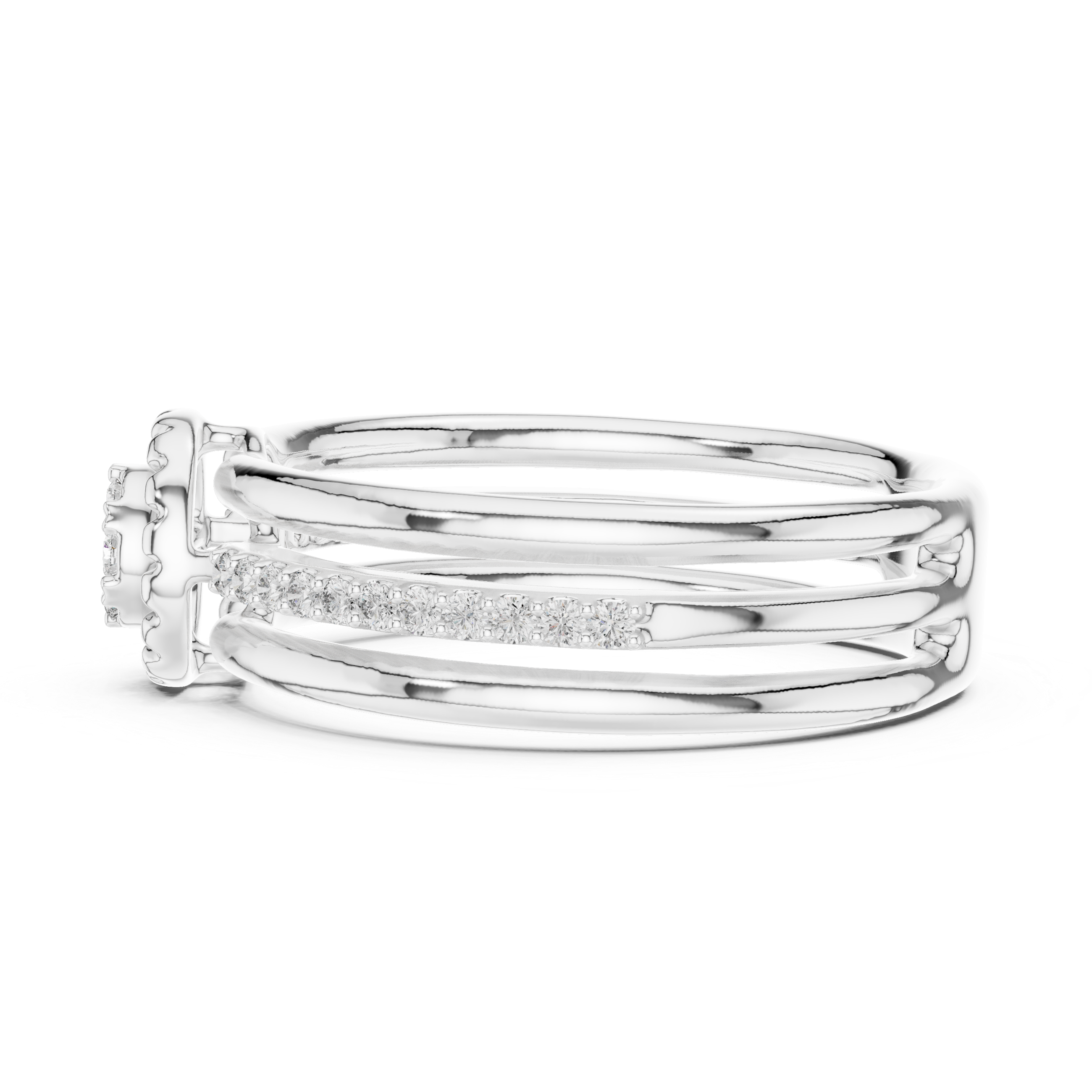 Split Shank Diamond  Ring