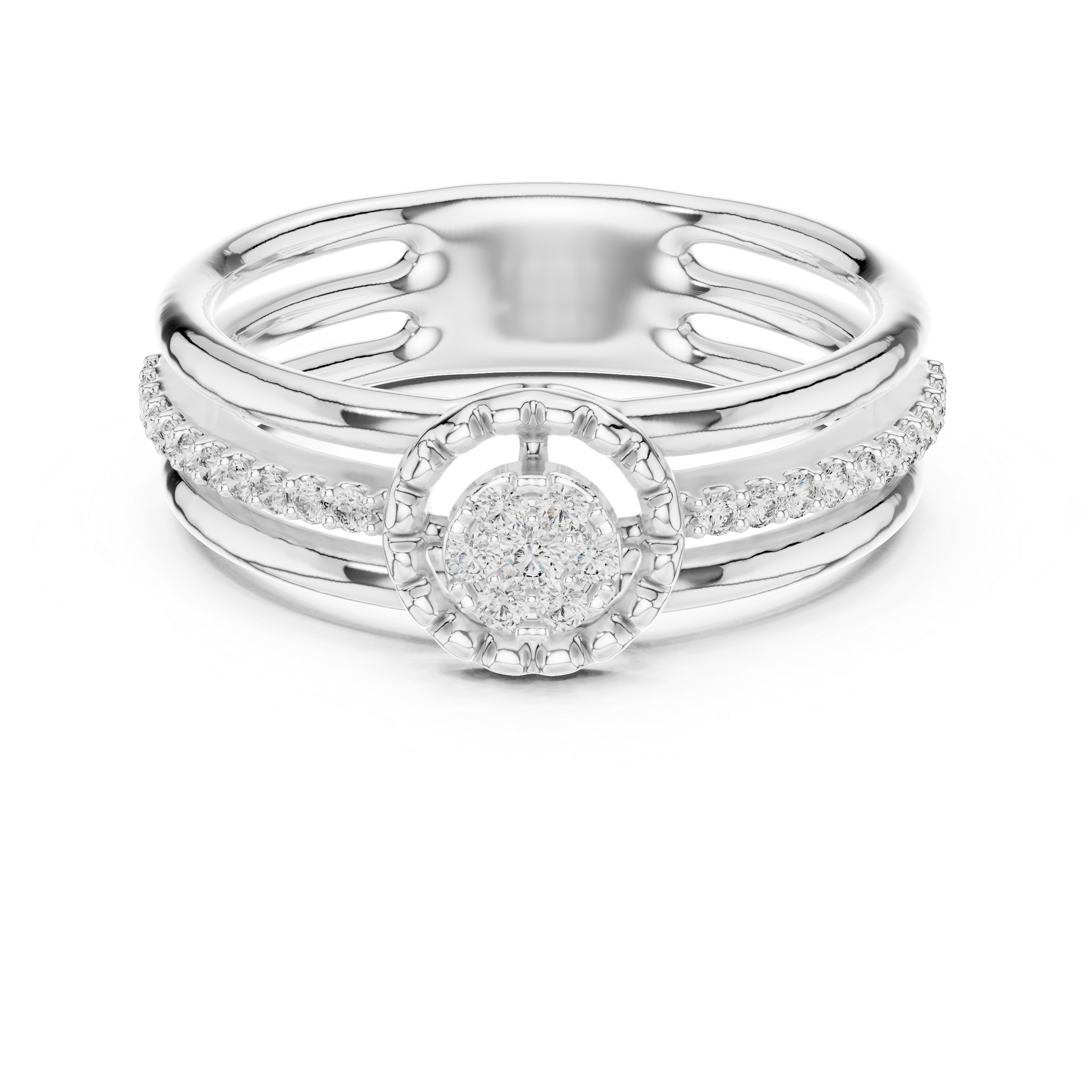 Split Shank Diamond  Ring