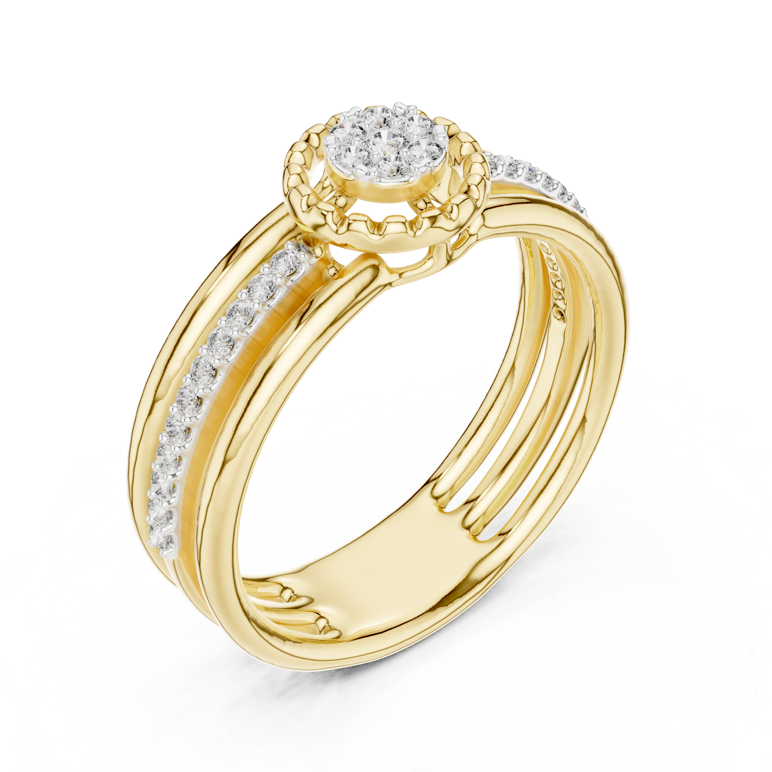 Split Shank Diamond  Ring