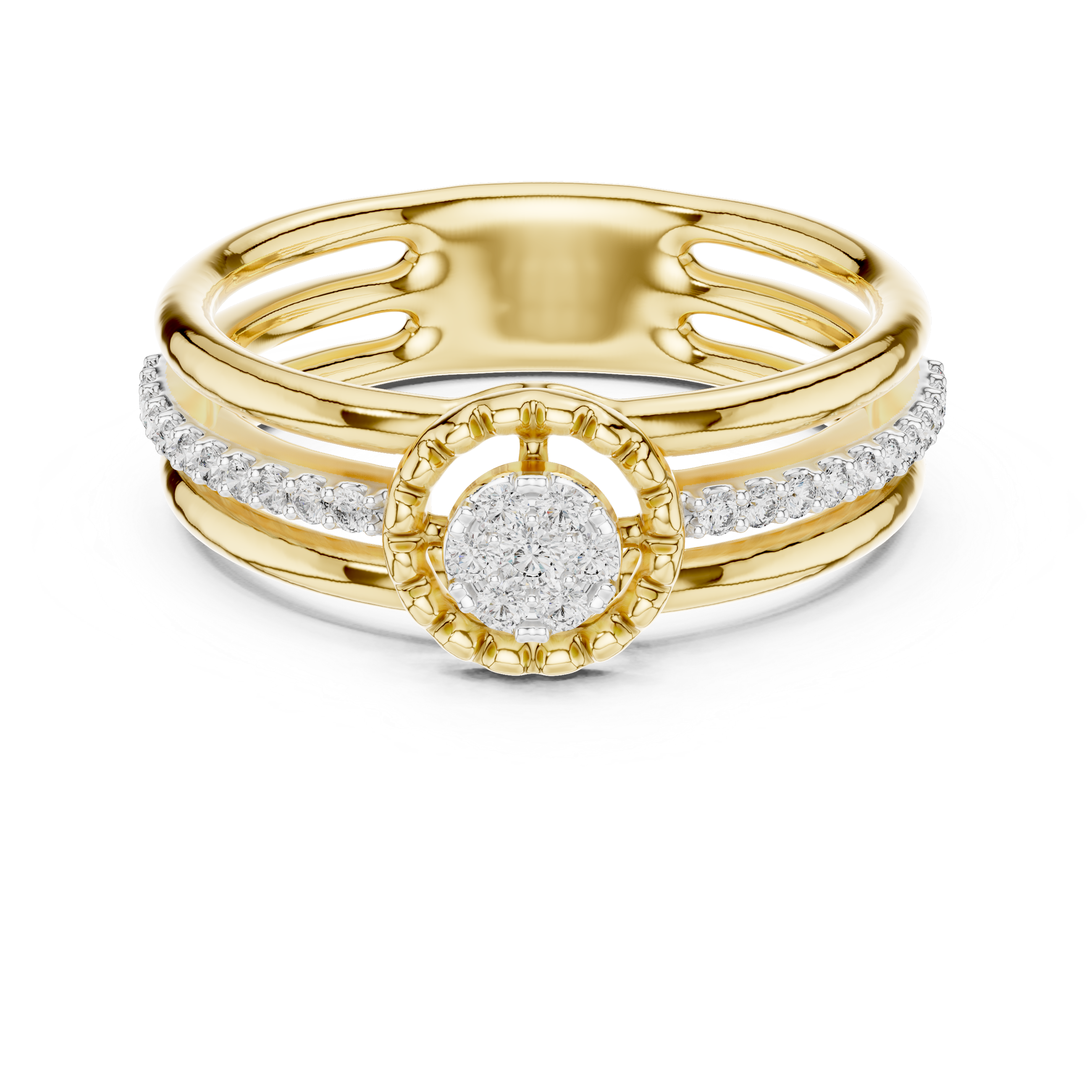 Split Shank Diamond  Ring